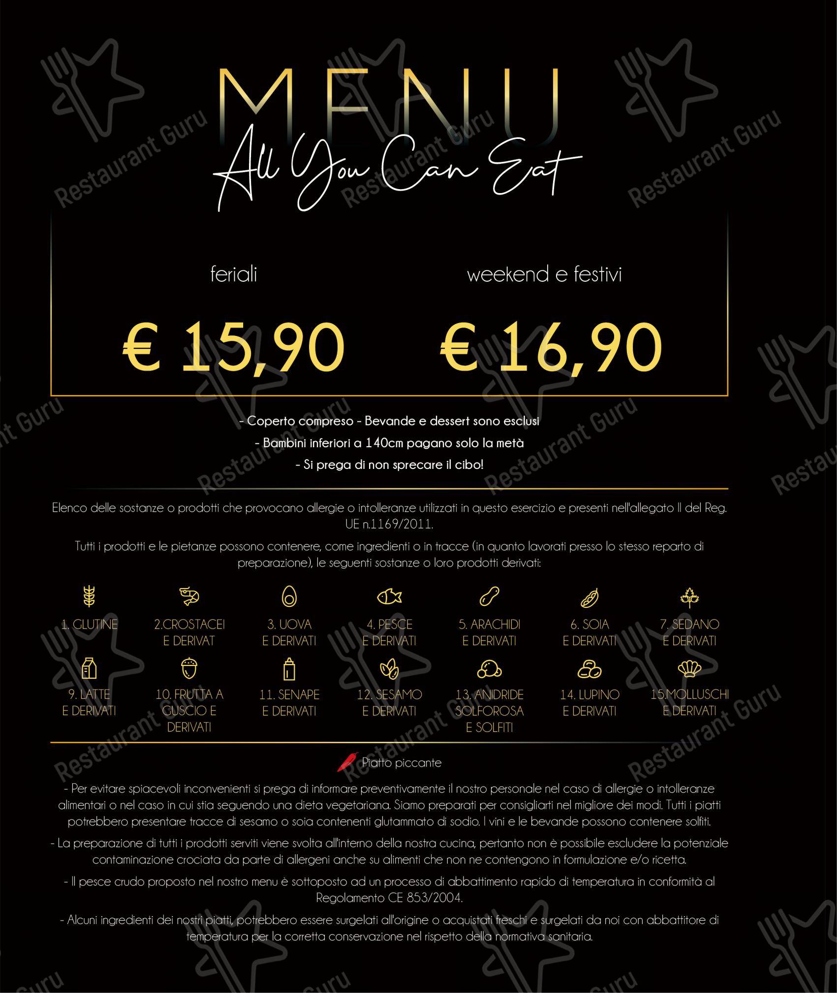 Menu per Tatsumi in Ferrara