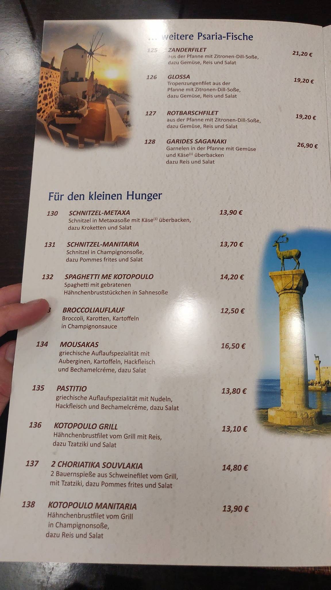 Speisekarte von Taverna Ladokolla restaurant, Potsdam