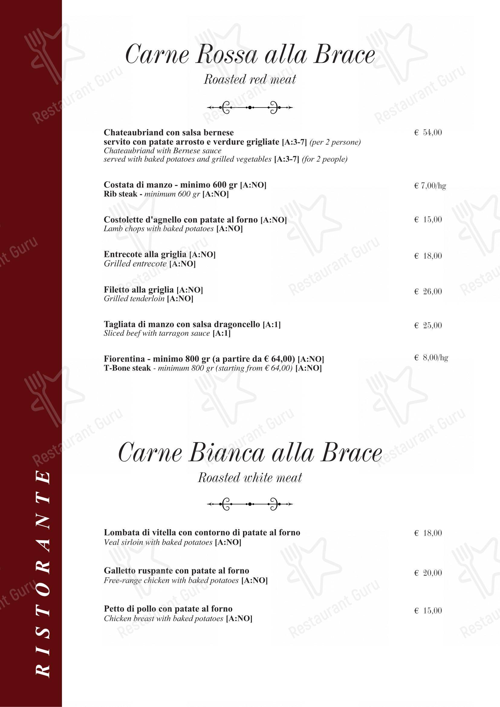 Menu di Taverna Rossini - Menu