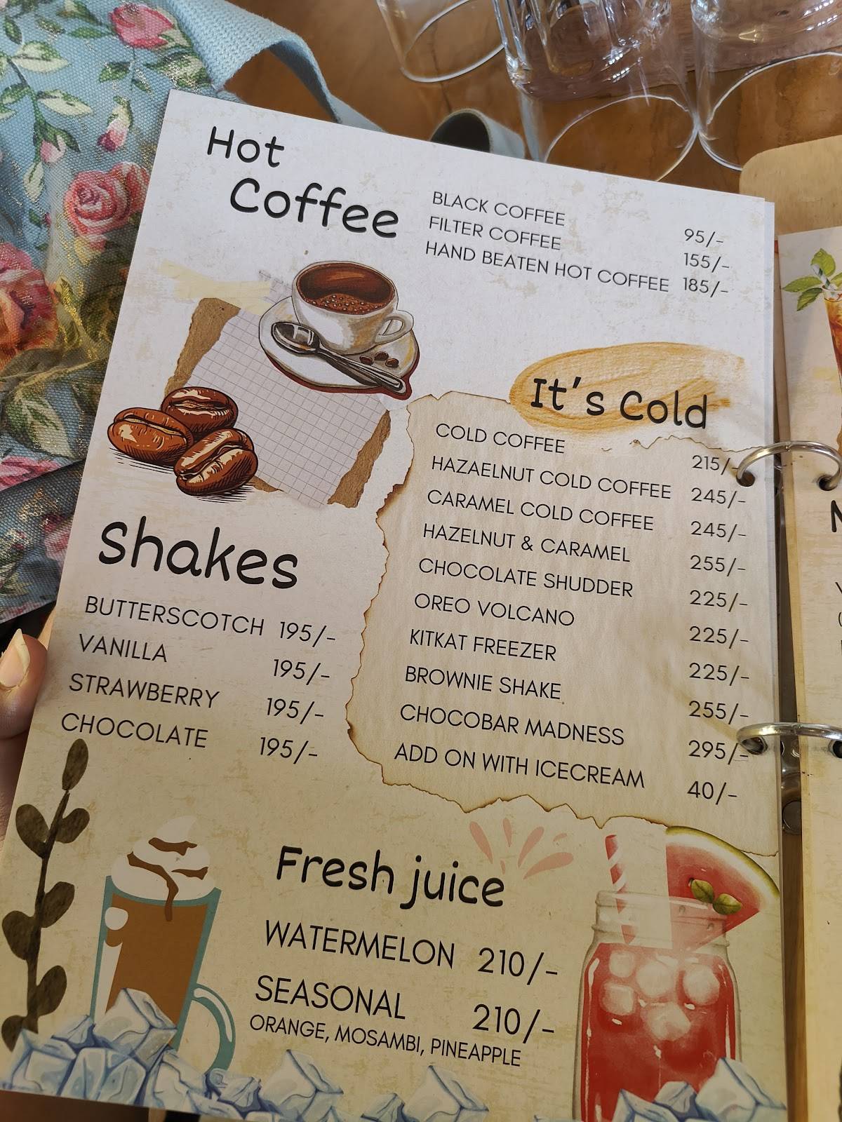Tea Connect menu
