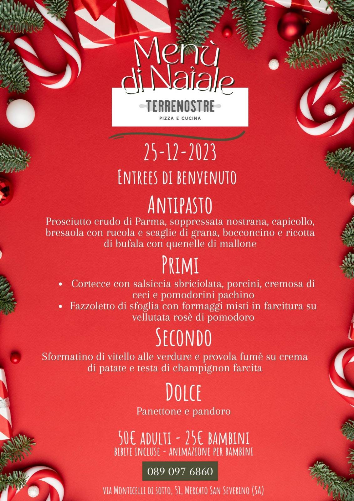 Menu di Terre Nostre ristorante pizzeria braceria 