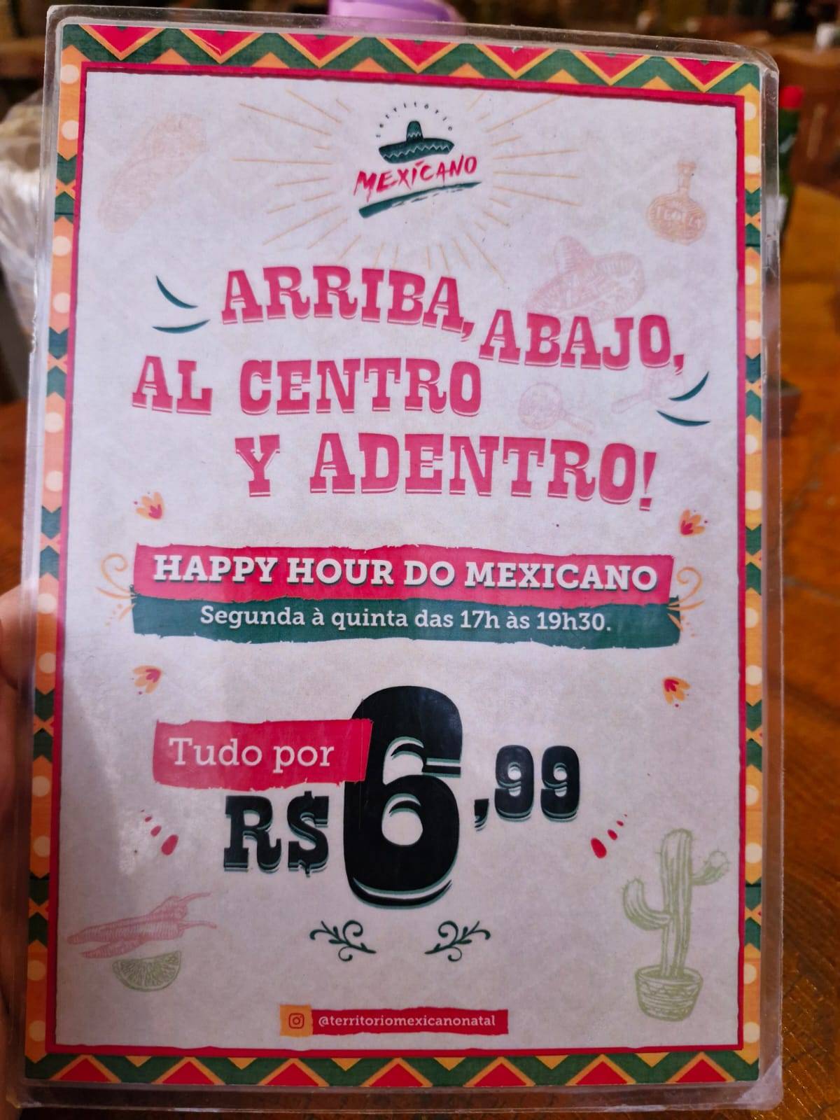 Território Mexicano cardápio