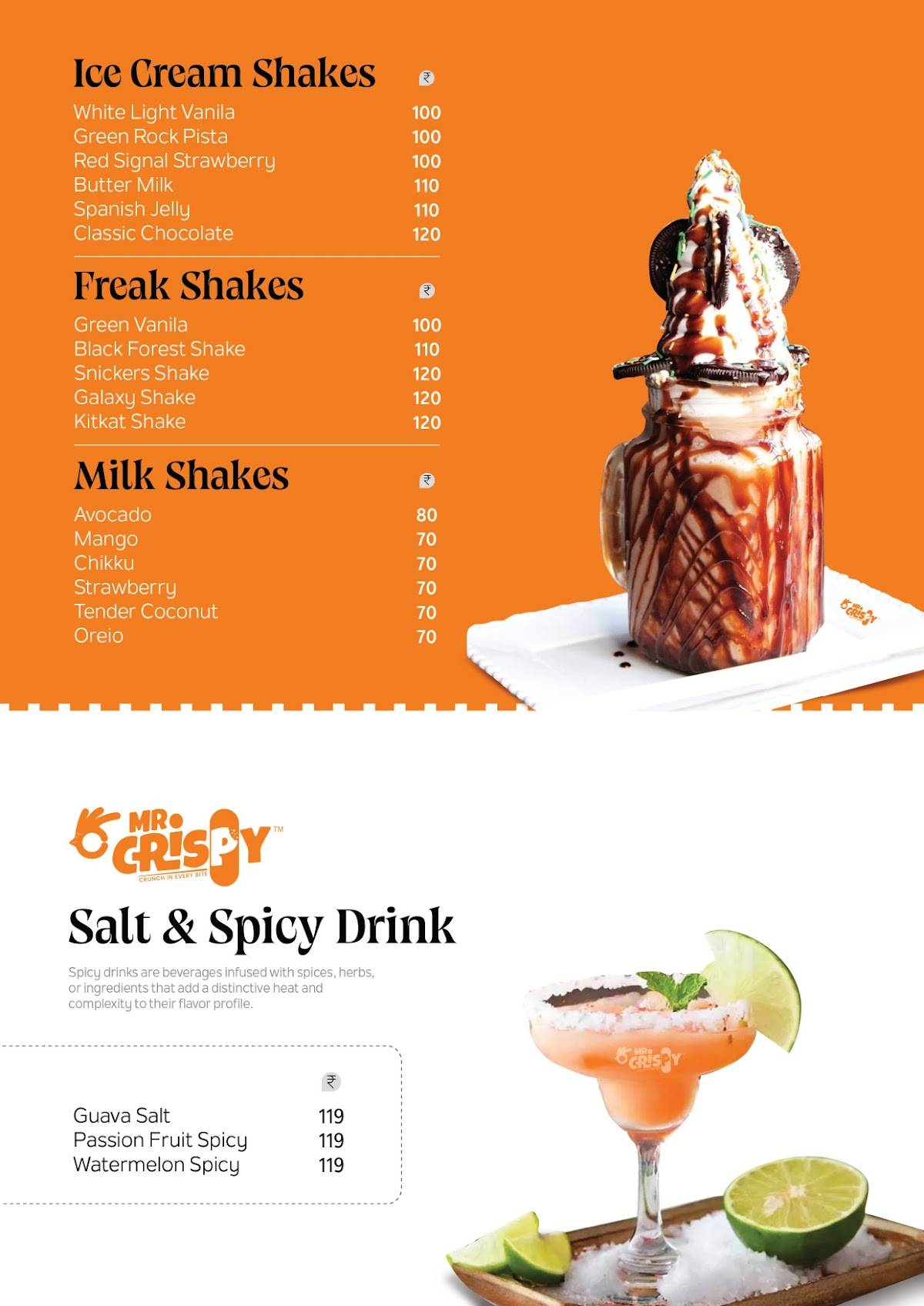 Mr crispy menu