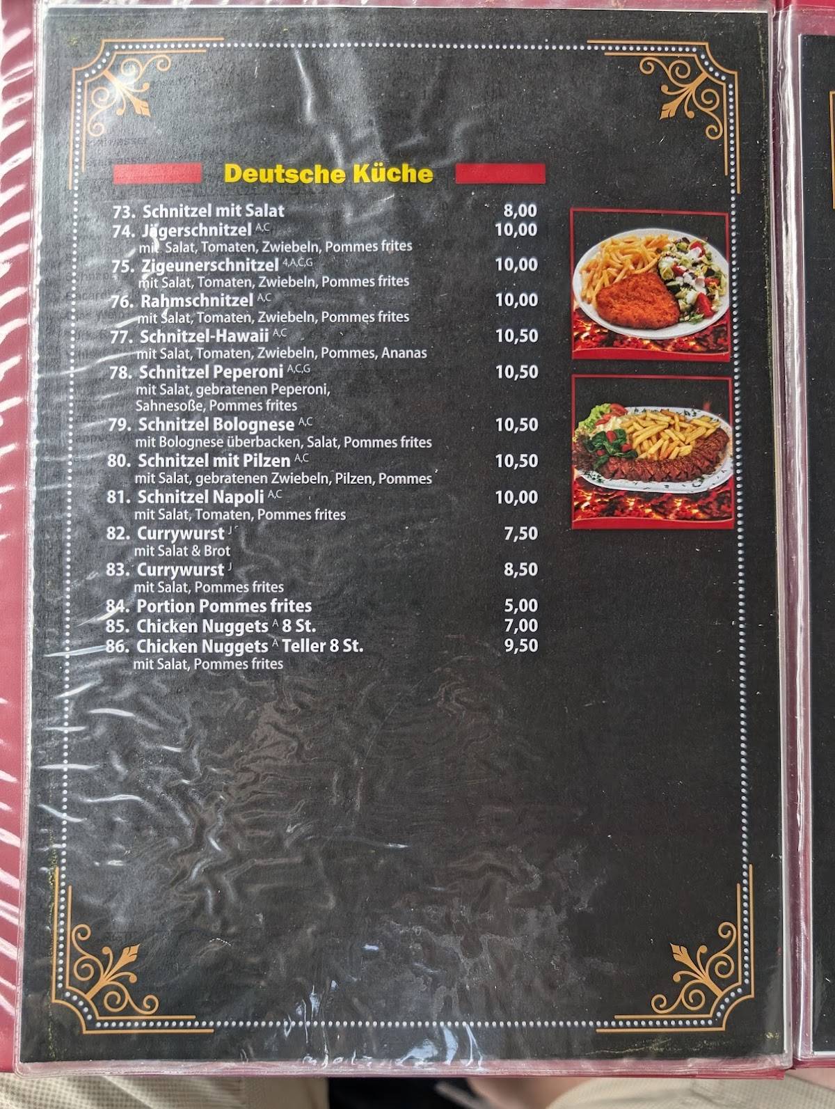 Menu de Derman Döner