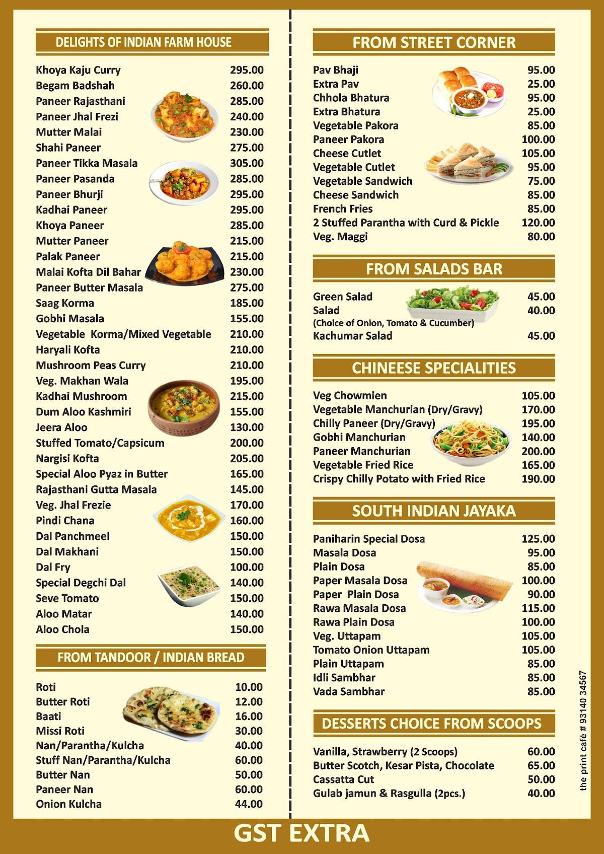 Thali House, Sindhi Camp, Jaipur menu