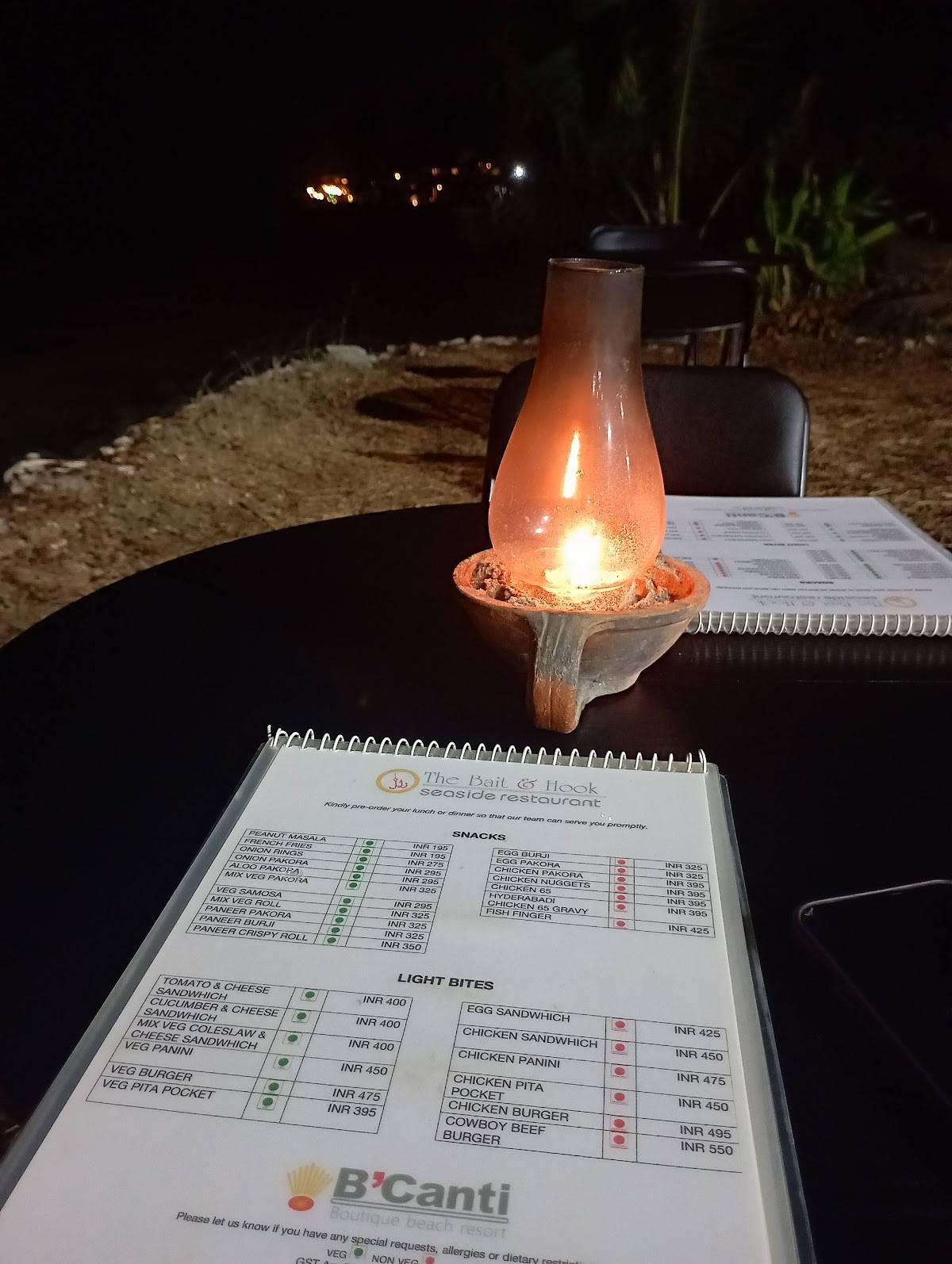 The Bait & Hook: Seaside Restaurant menu