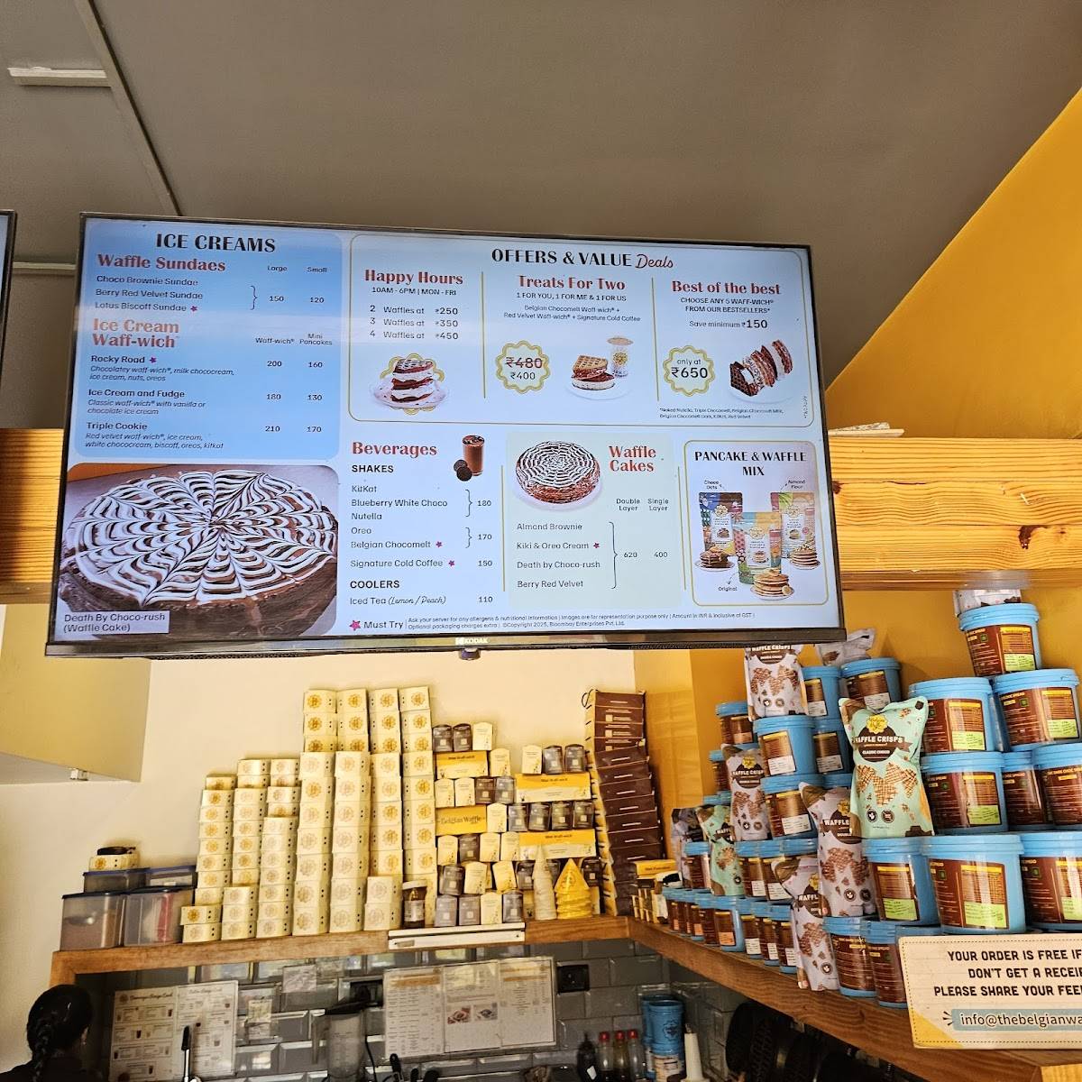 The Belgian Waffle Co menu