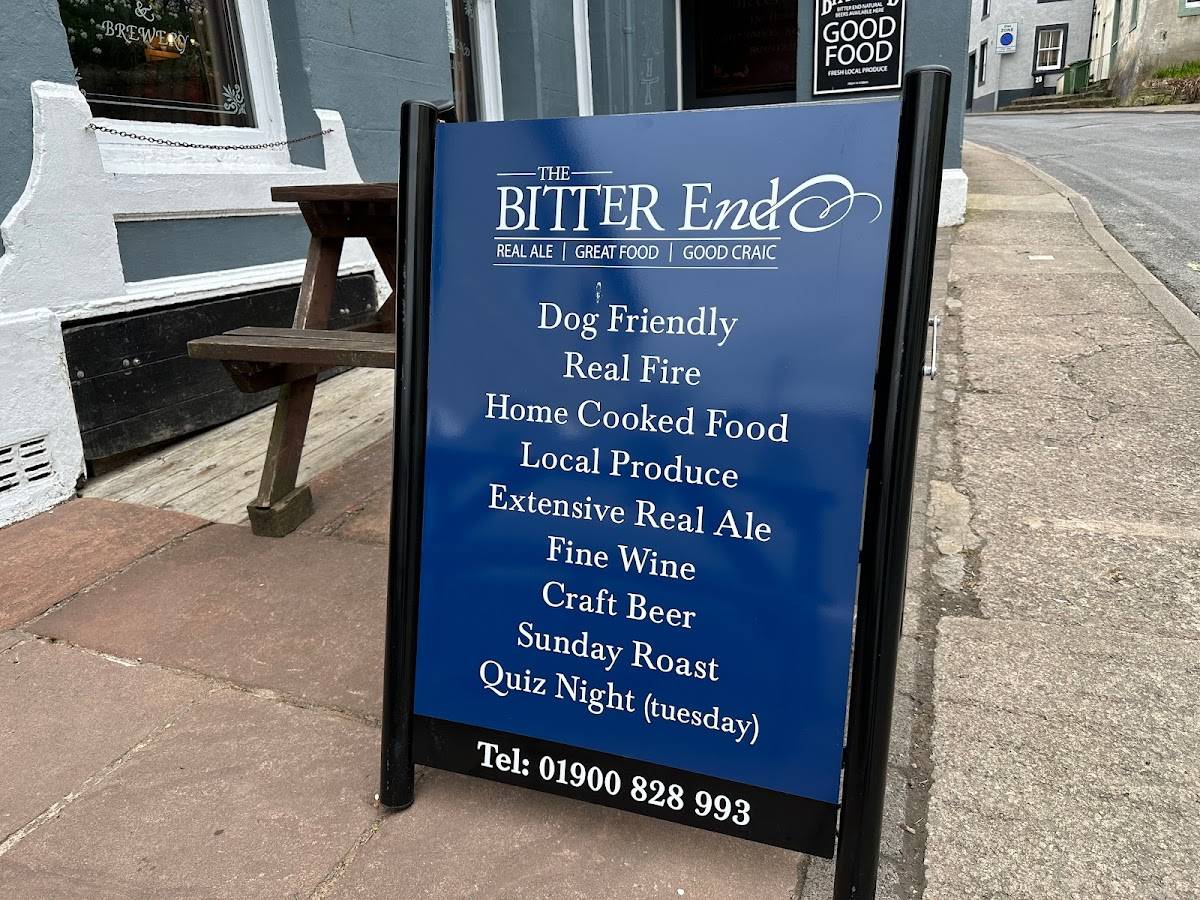 Menu at The Bitter End pub & bar, Cockermouth
