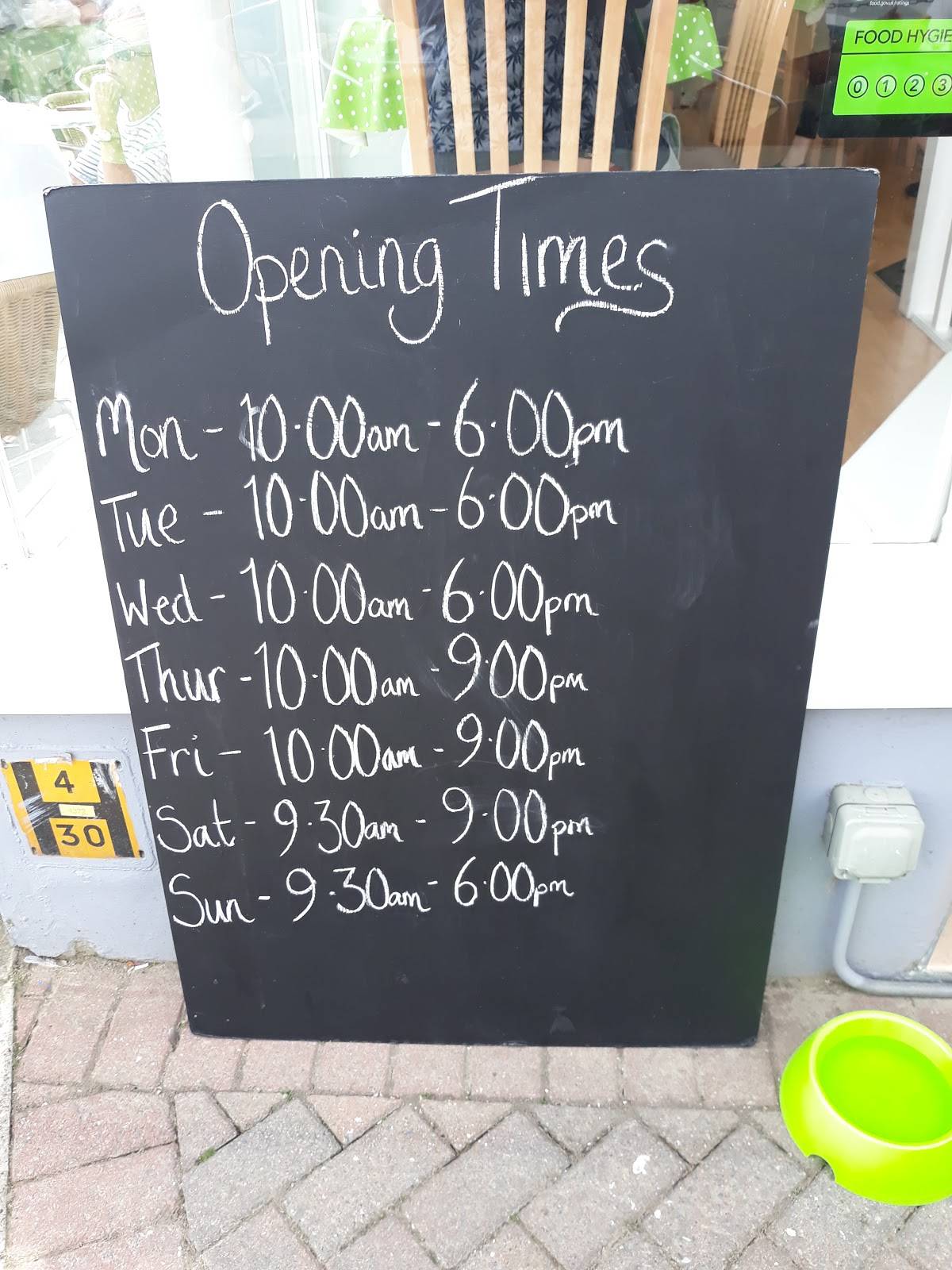 Menu at The Cactus Tea Rooms cafe, Weymouth