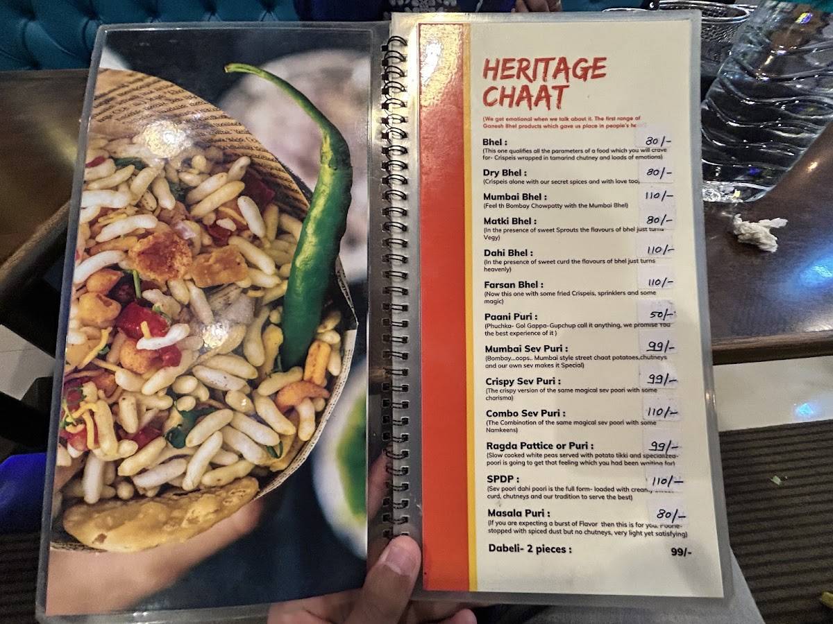 The Chaat Cafe by Ganesh Bhel menu