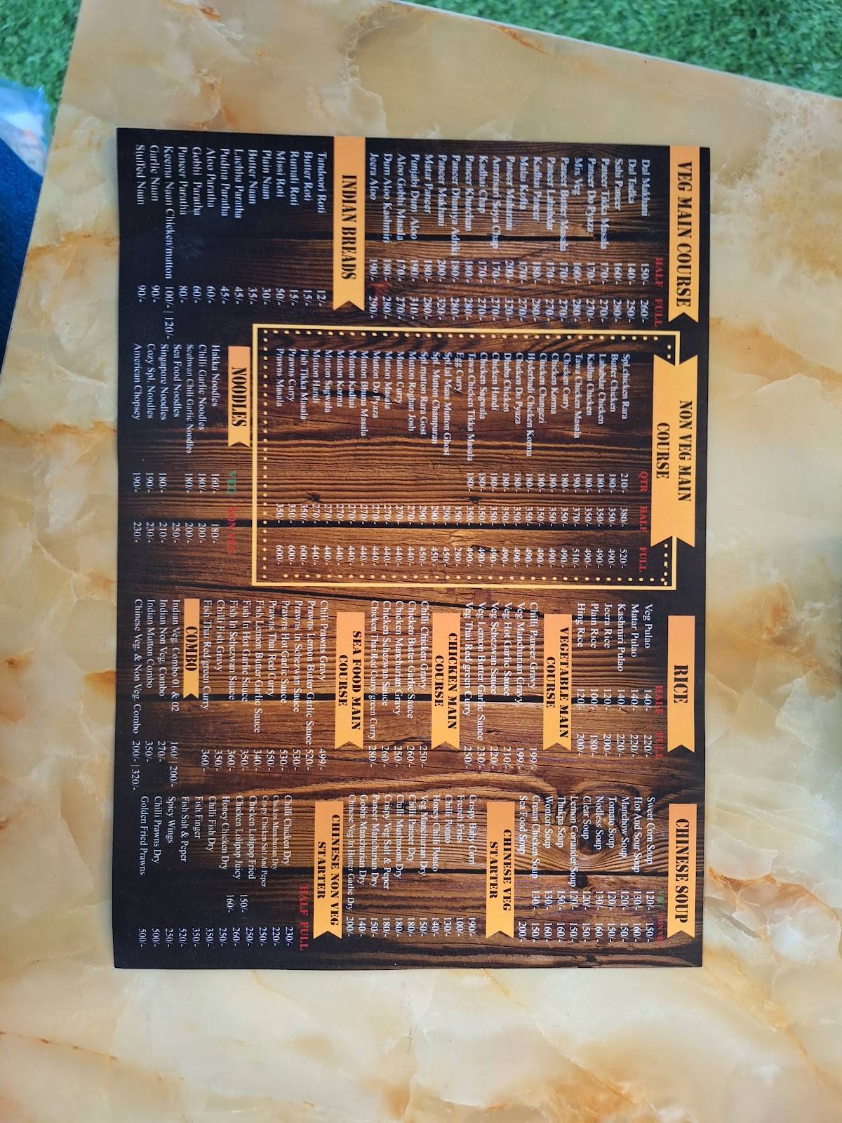 Menu at The Cozy Corner Restaurant, New Delhi
