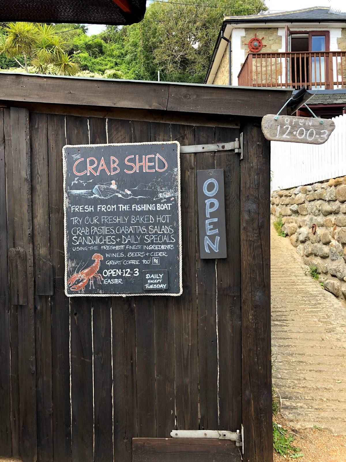 Menu at The Crab Shed cafe, Ventnor