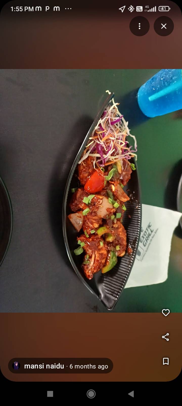 The Exotic Grill menu