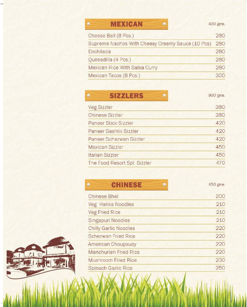 The Food Resort menu