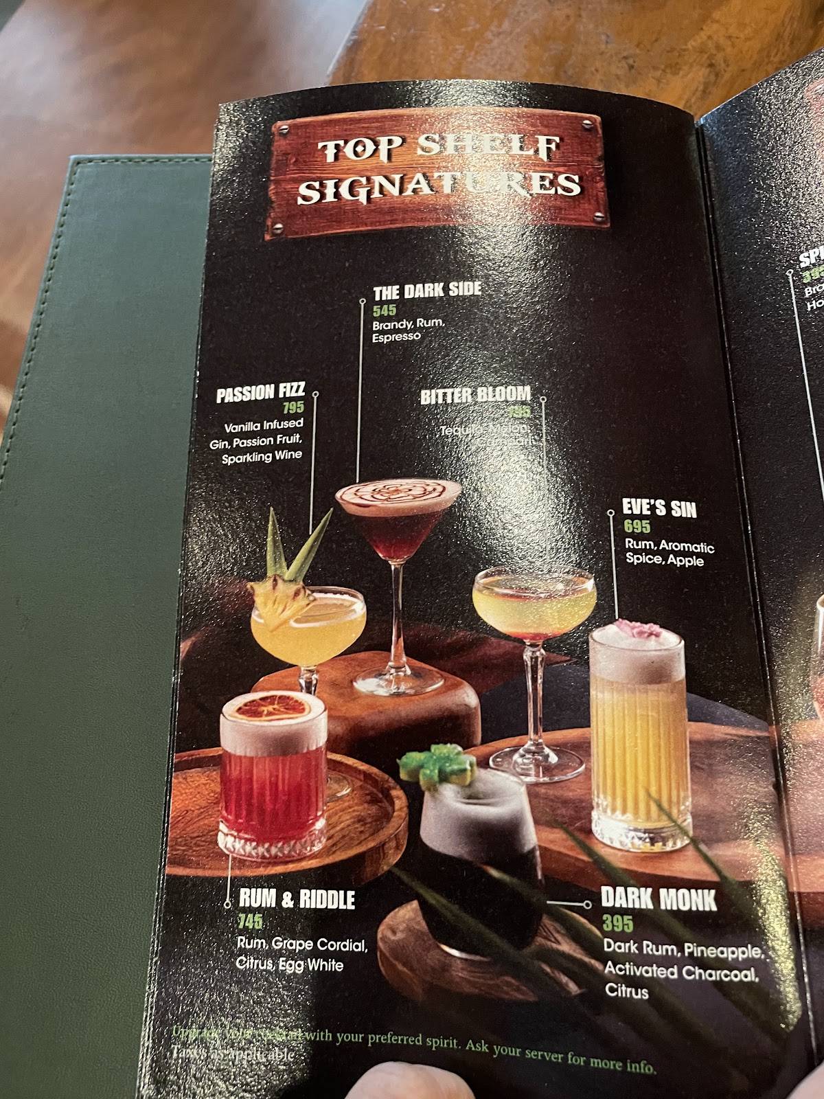 The Irish House menu