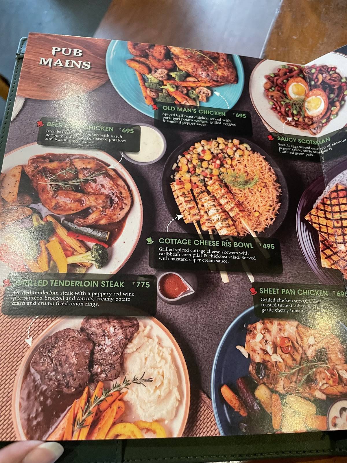 The Irish House menu