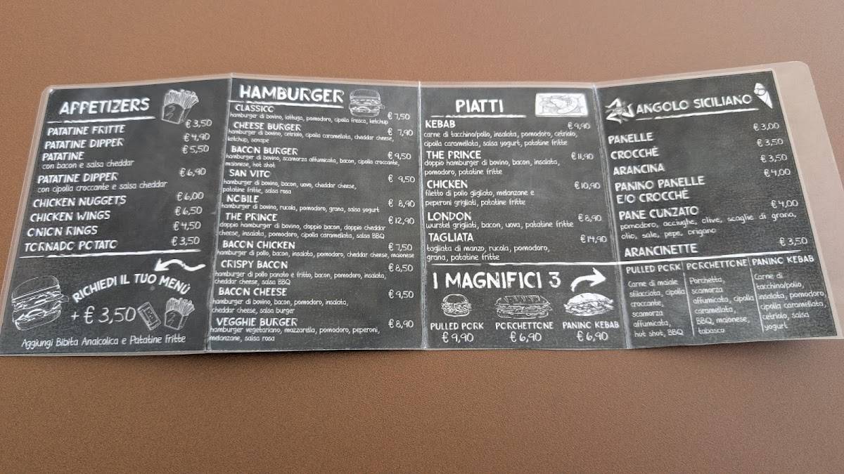 Menu di The Prince Chips & Burger 