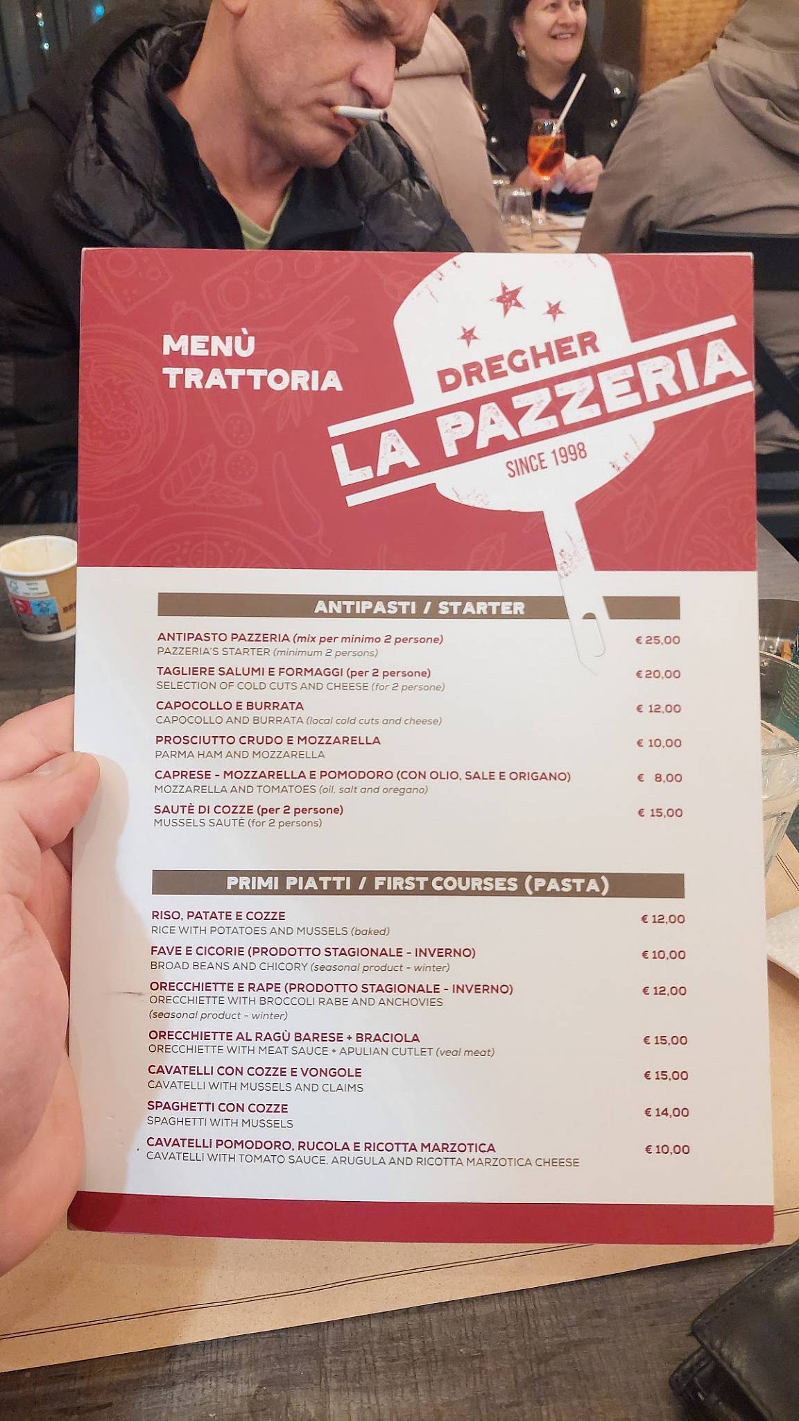Menu di La Pazzeria Bari 
