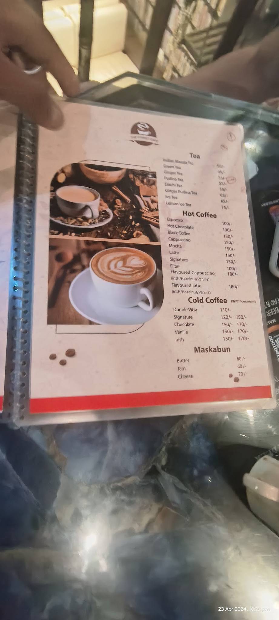The Street Cafe menu
