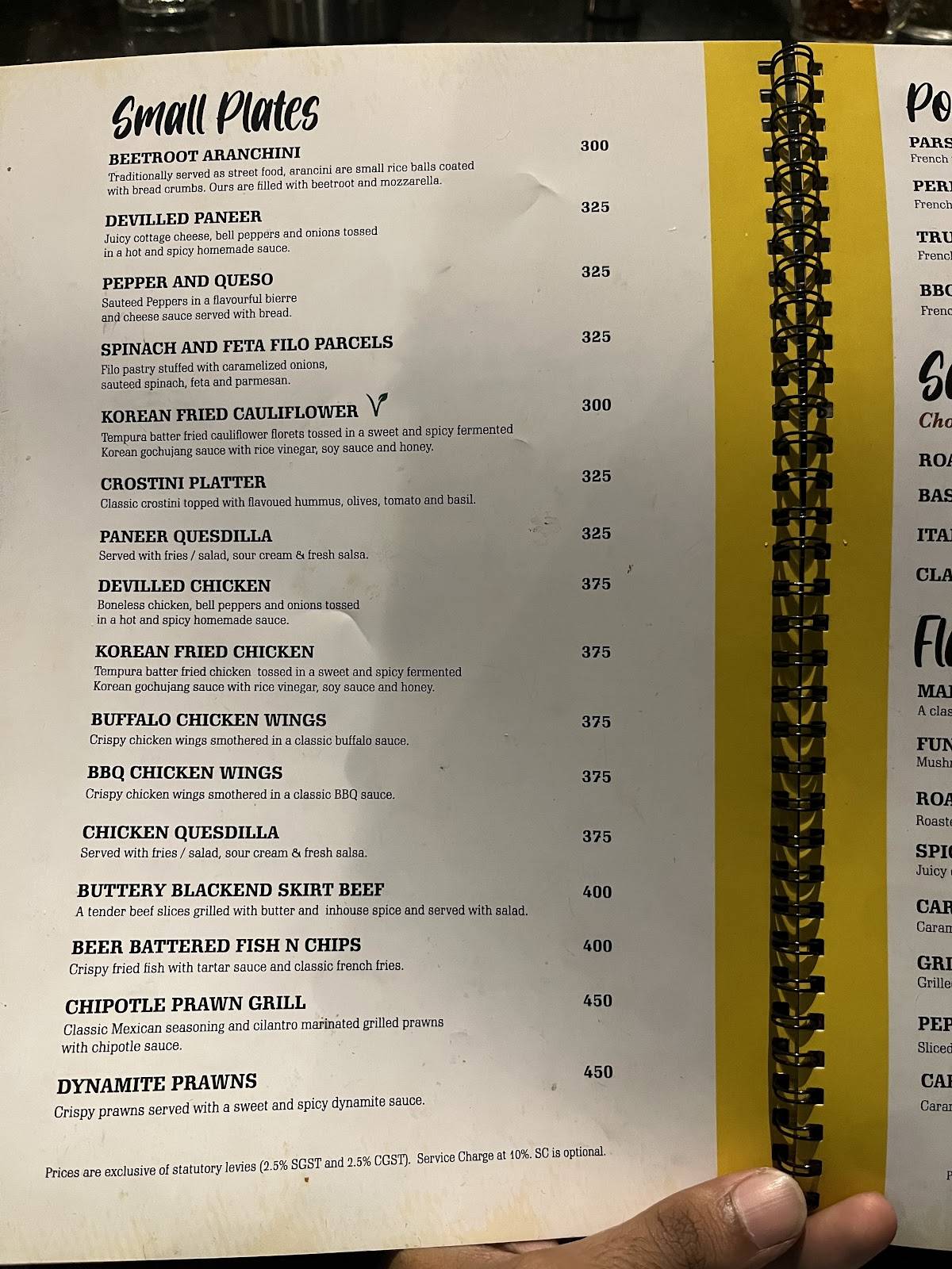 The Summer House Eatery menu