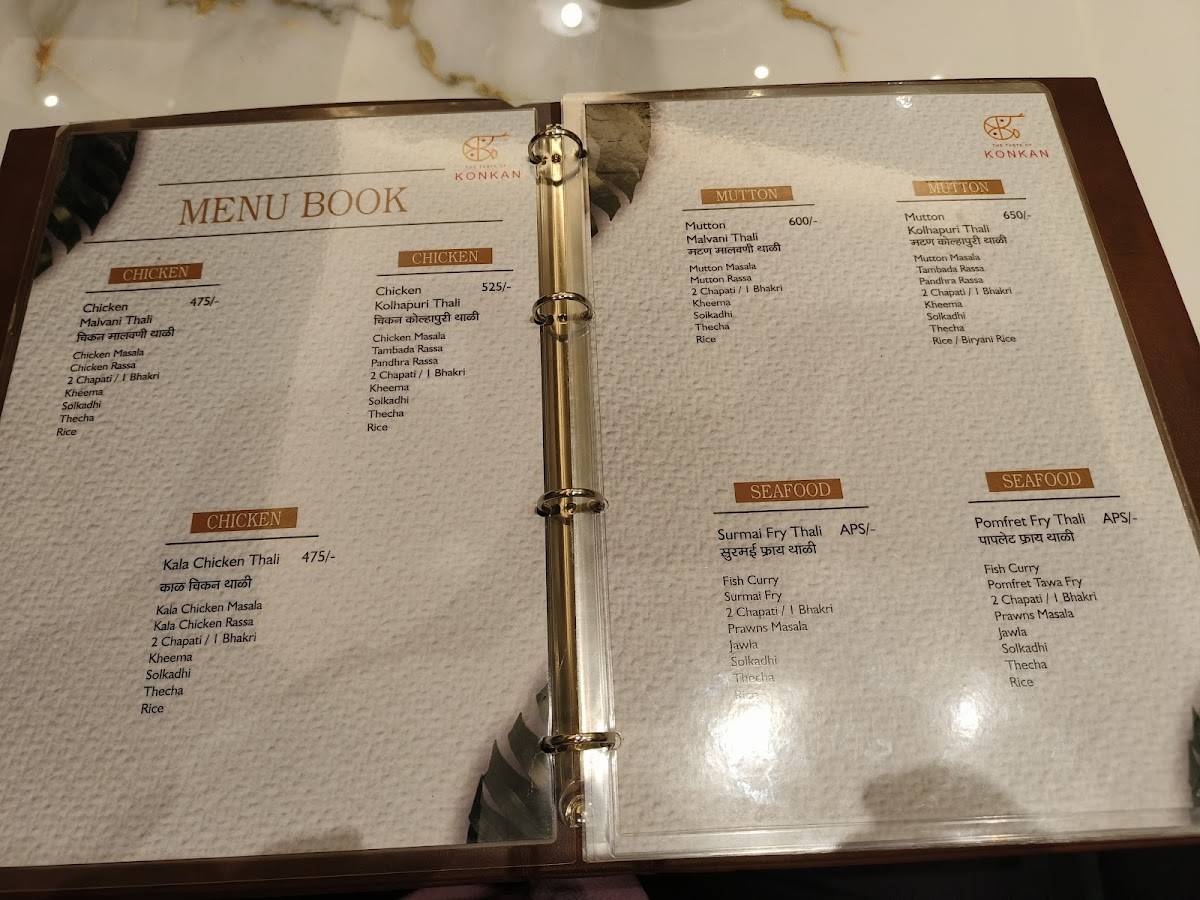 The Taste Of Konkan Borivali menu