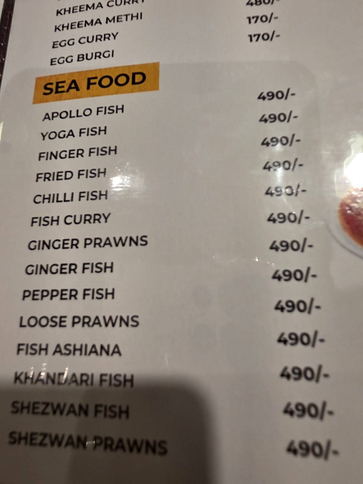 Three Cheers Restaurant menu