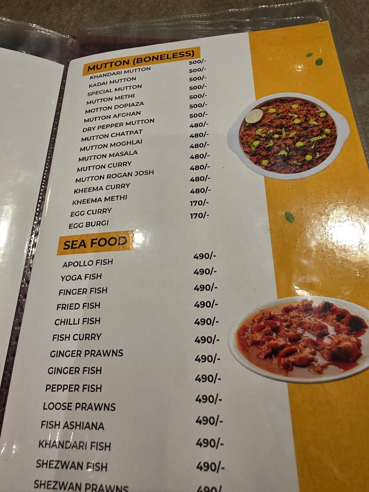 Three Cheers Restaurant menu