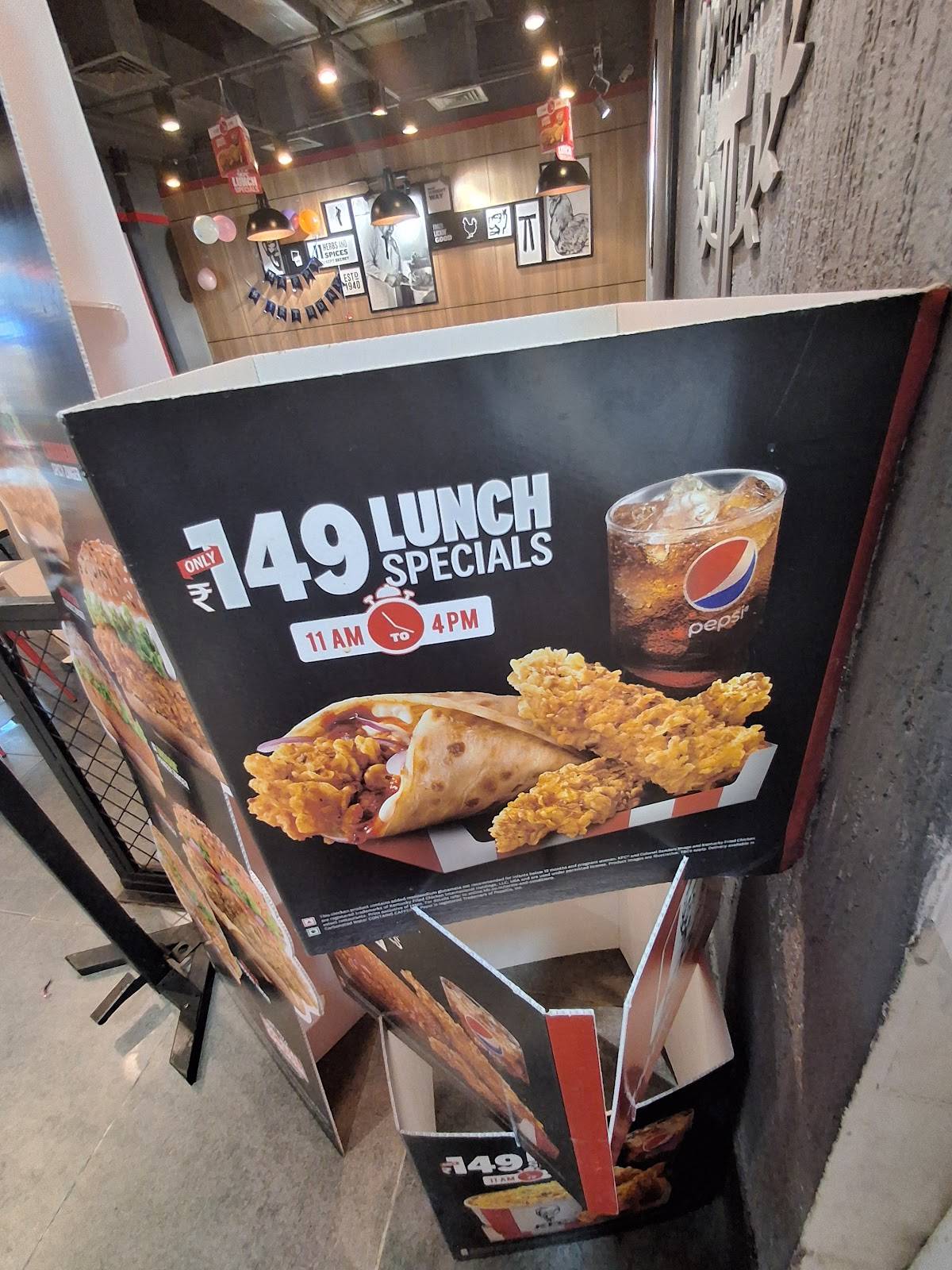 KFC menu