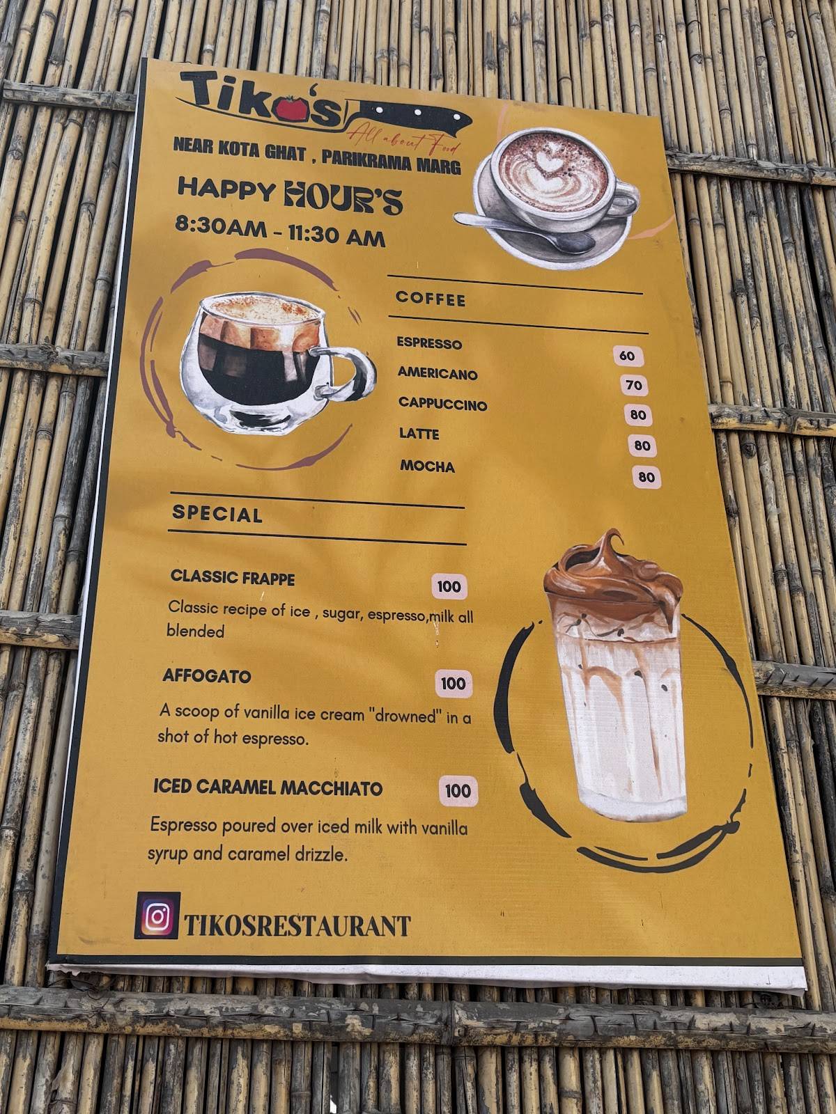 Tikos menu