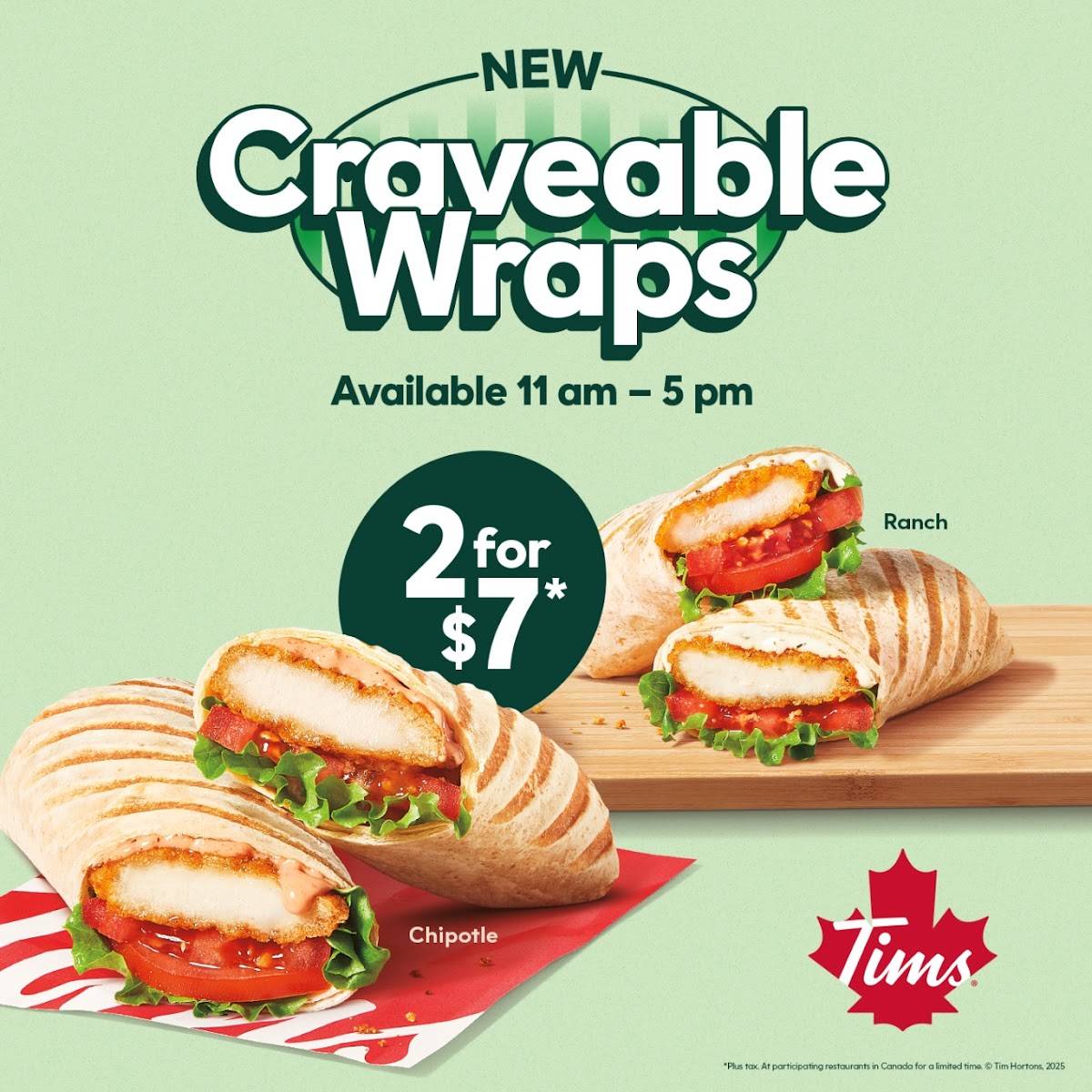 Menu de Tim Hortons