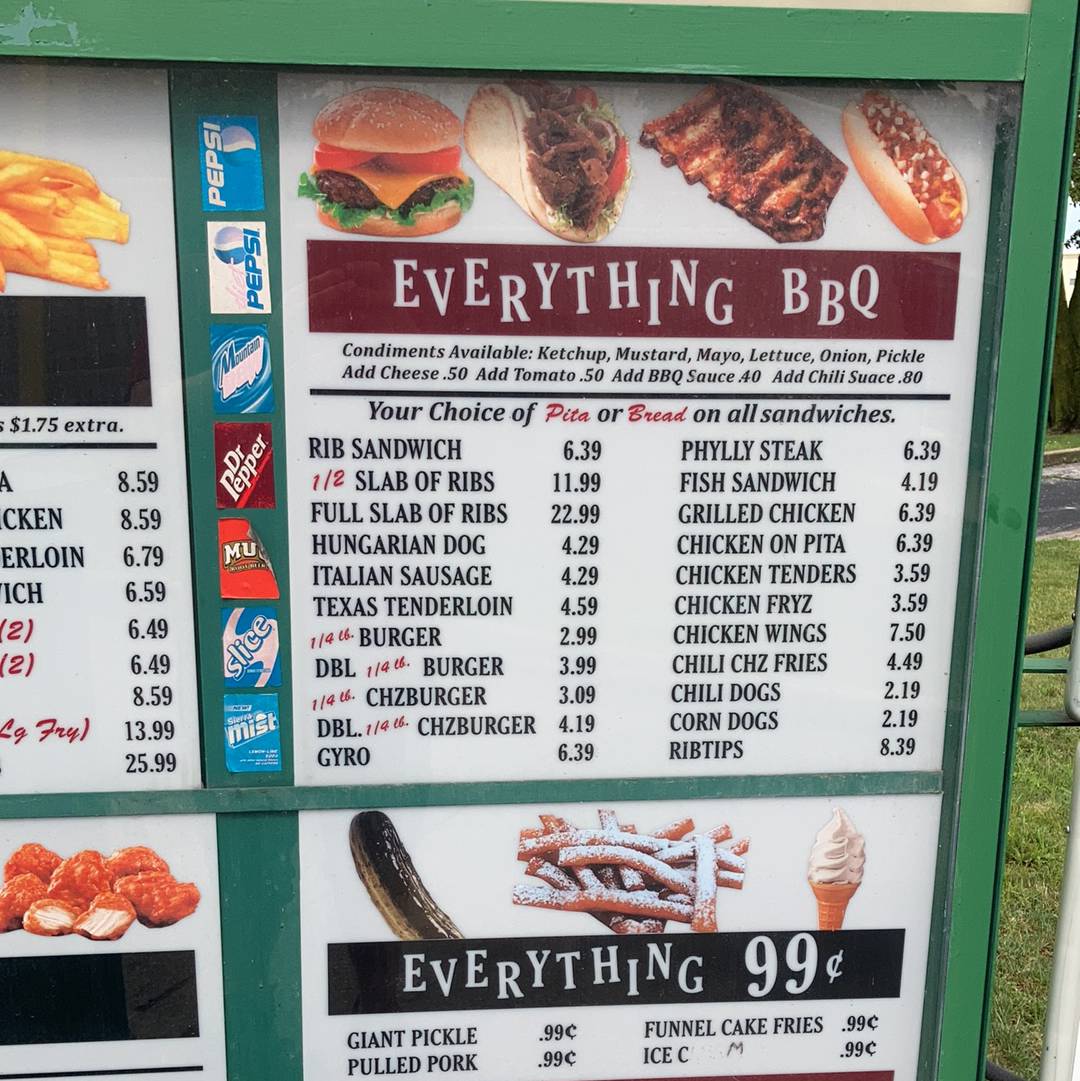 Menu at Tom's B.B.Q & Grill BBQ, Toledo