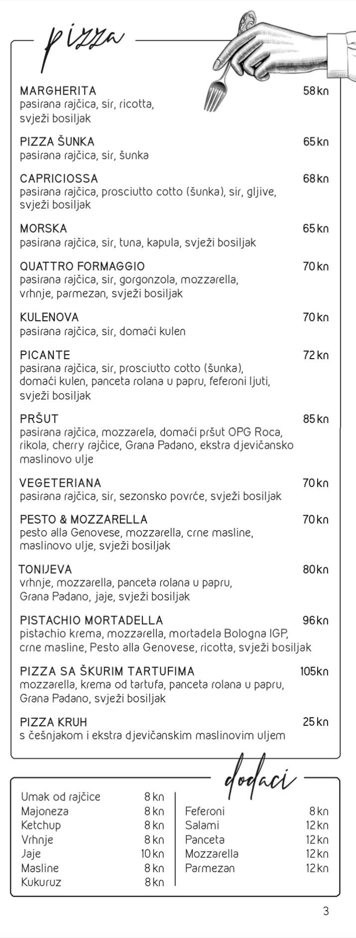 Menu di Tony Pizza & Restaurant 