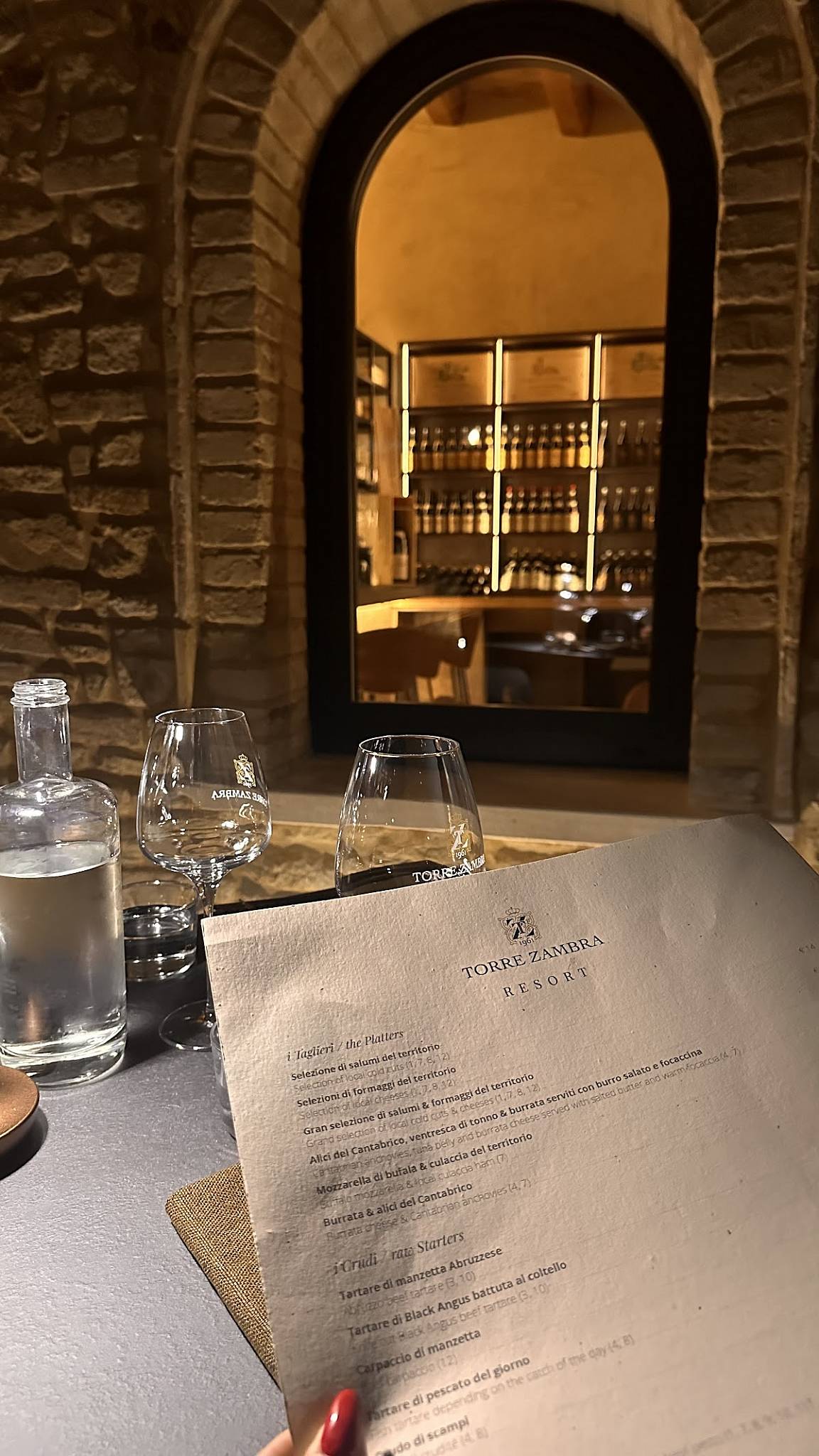 Menu di Torre Zambra RESORT 