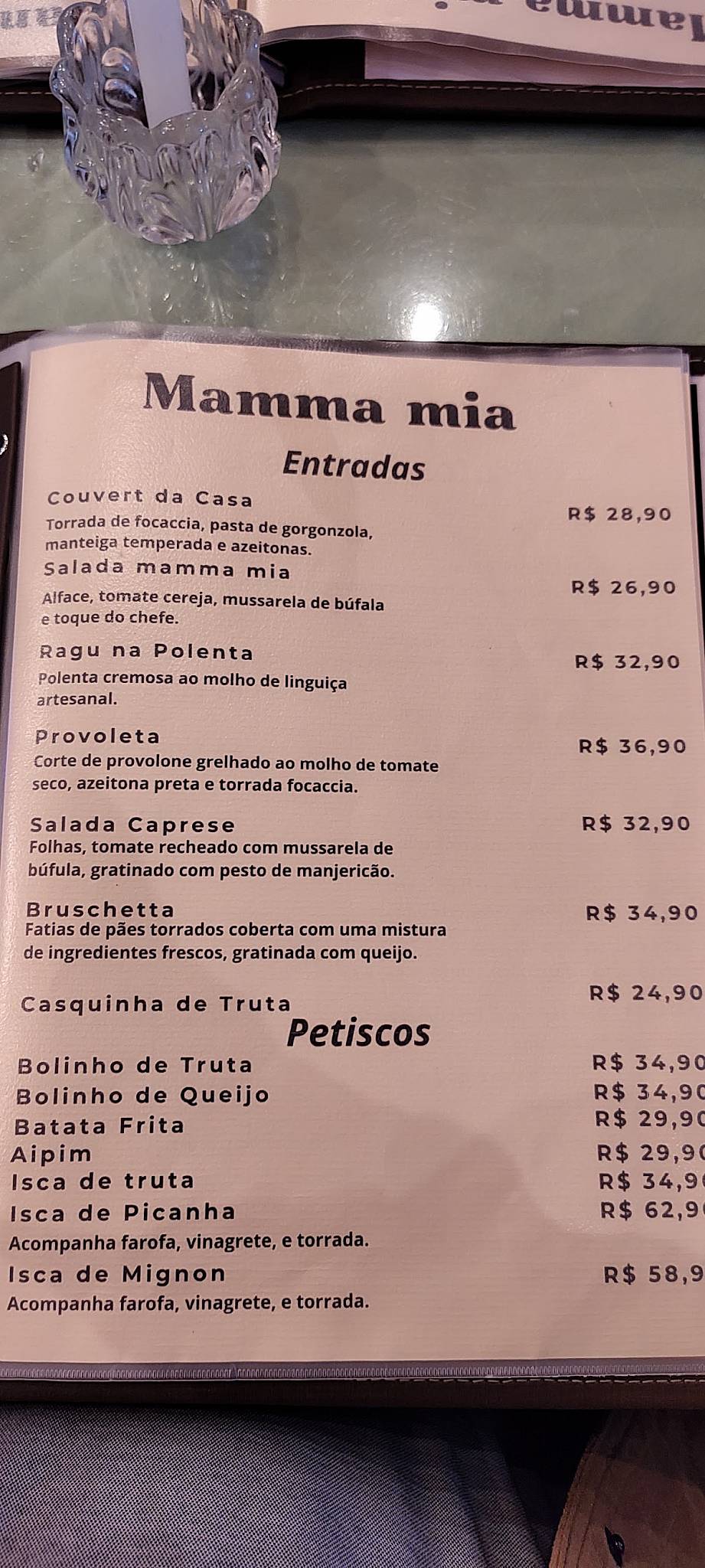 Villa Madallena Restobar cardápio