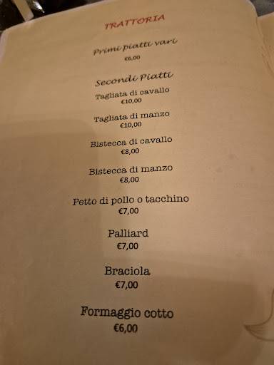 Menu di Trattoria Pizzeria Al Cavallino 