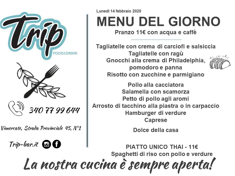 Menu di Trip Food & Drink 