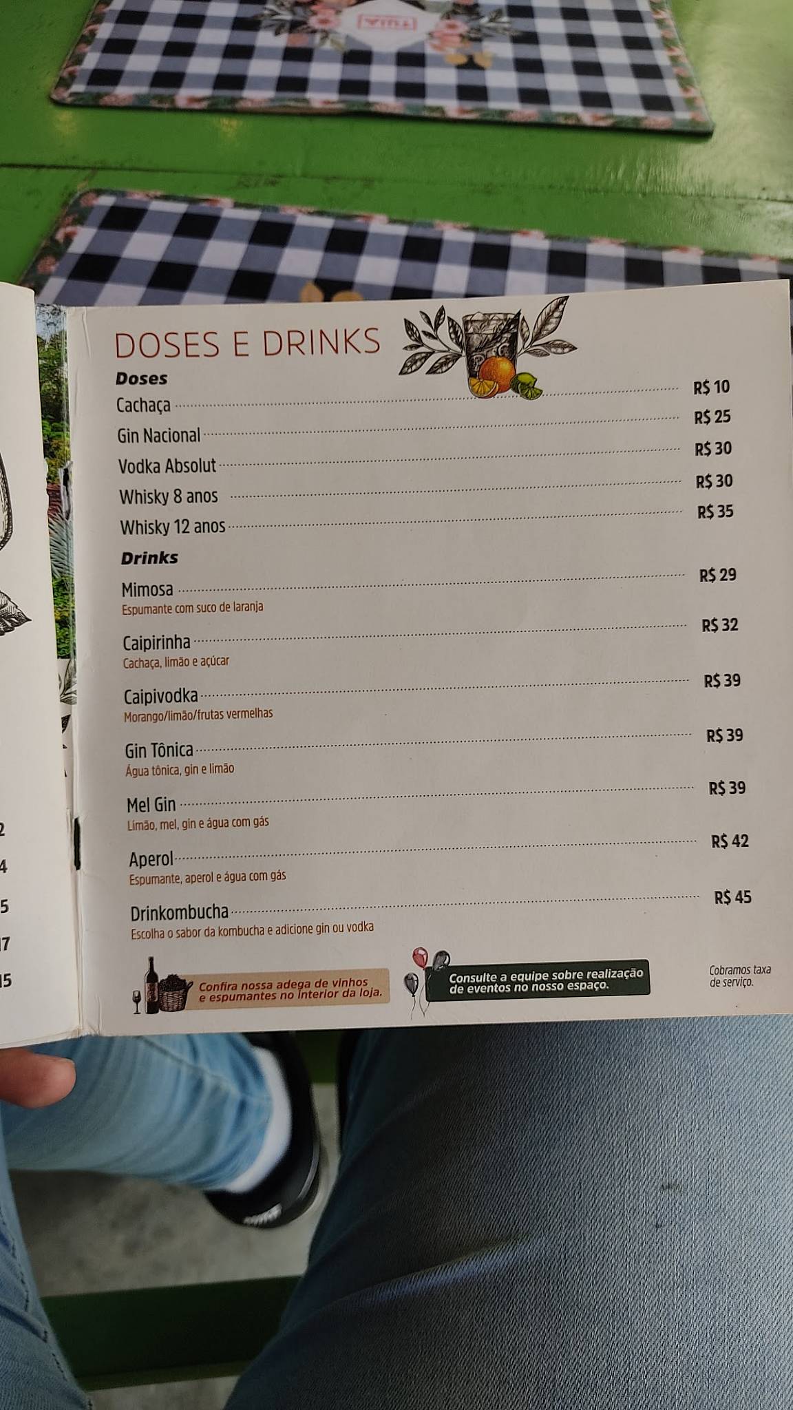 Tuia - Gastronomia e Arte cardápio