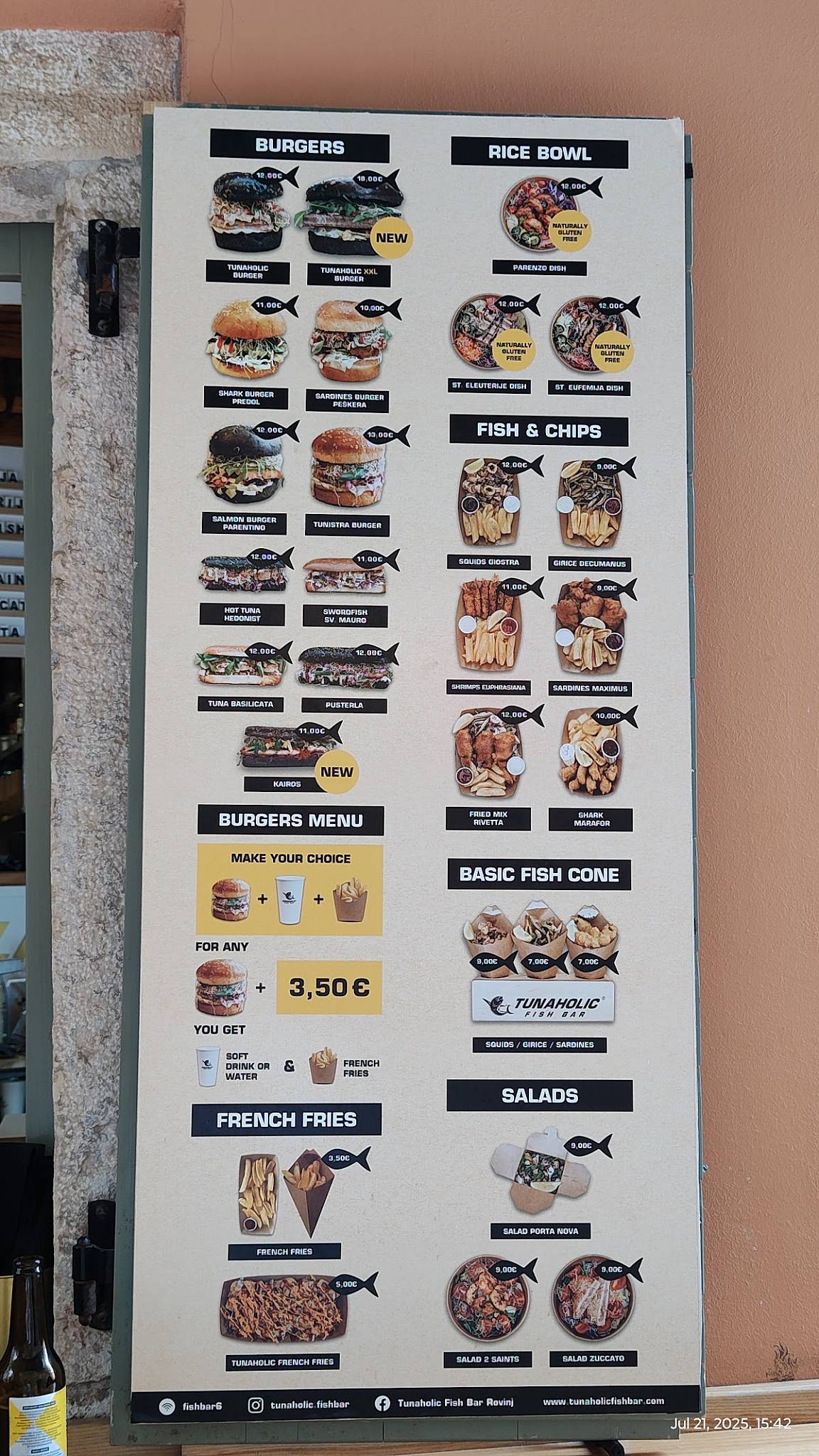 Menu di Tunaholic Fish Bar 
