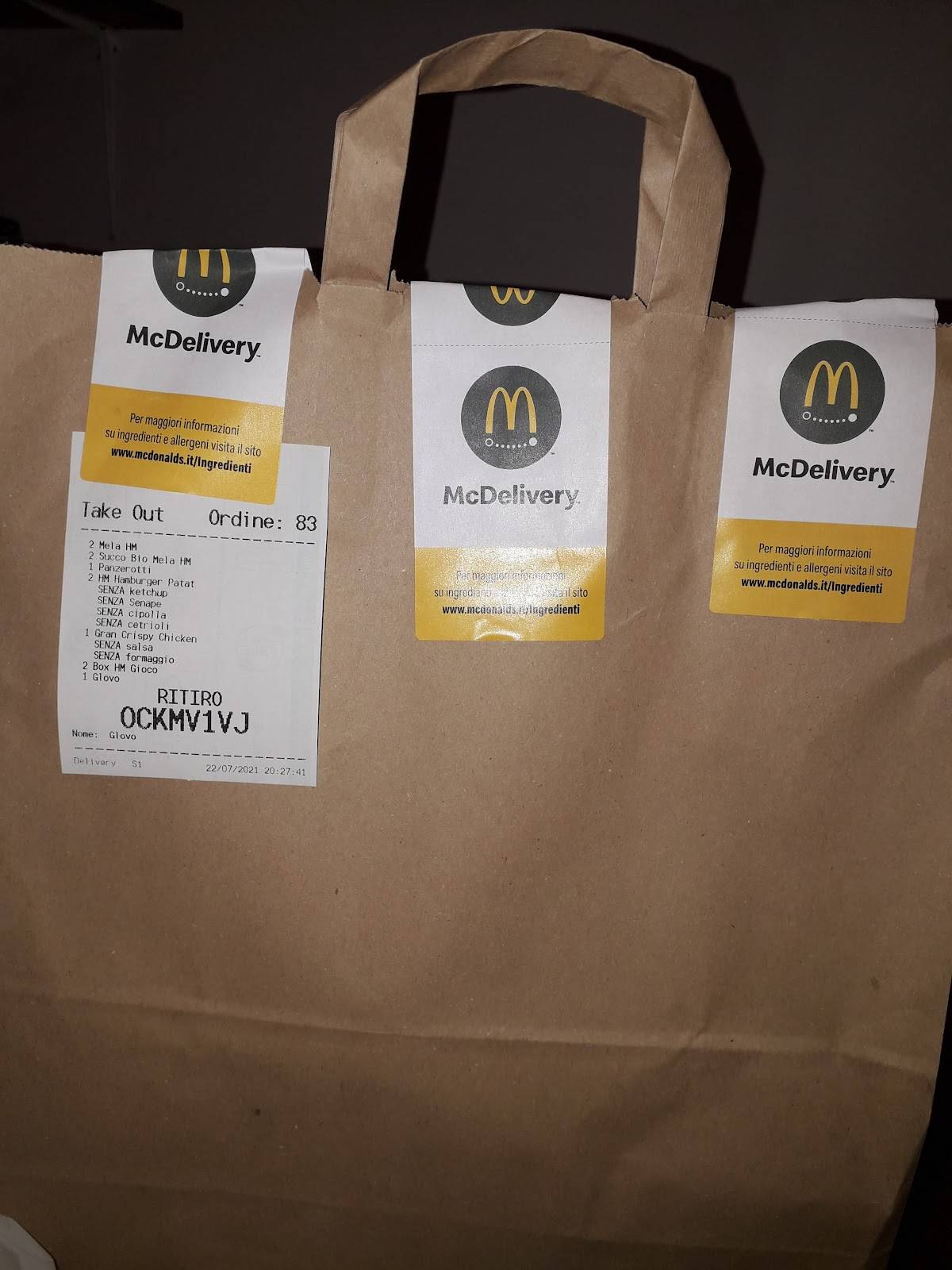 Menu di McDonald's Torino Via Monginevro 