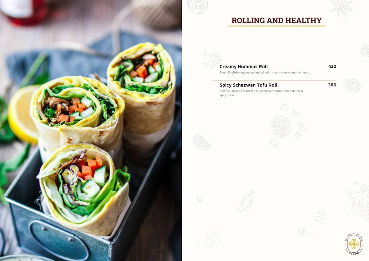 UTSAVA Pure Veg Family Restaurant Fine Dine menu