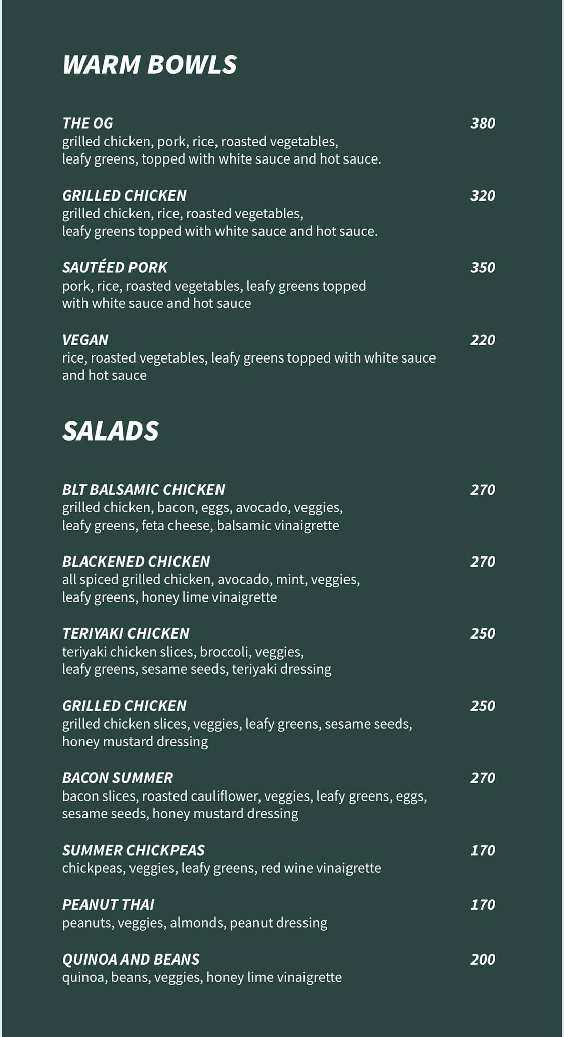 Uchek menu