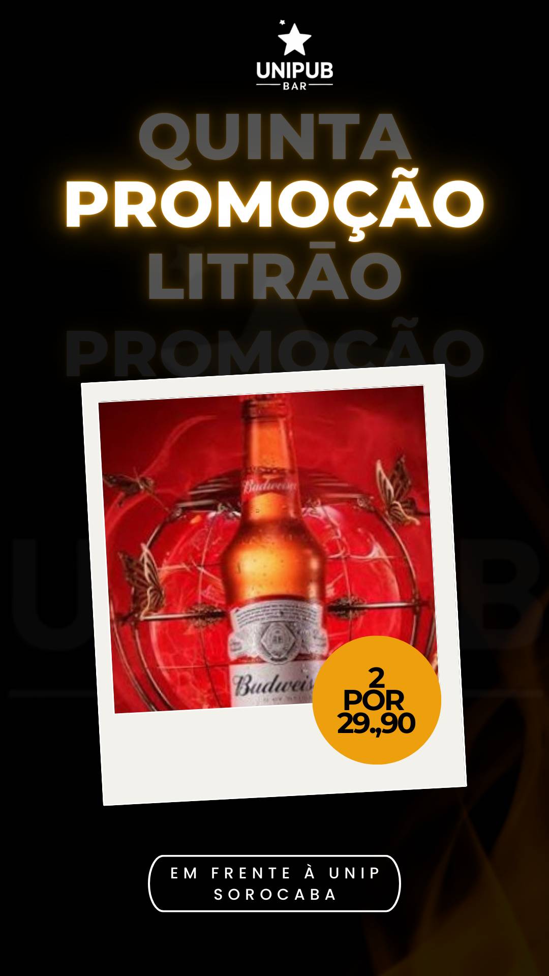 Unipub Bar cardápio