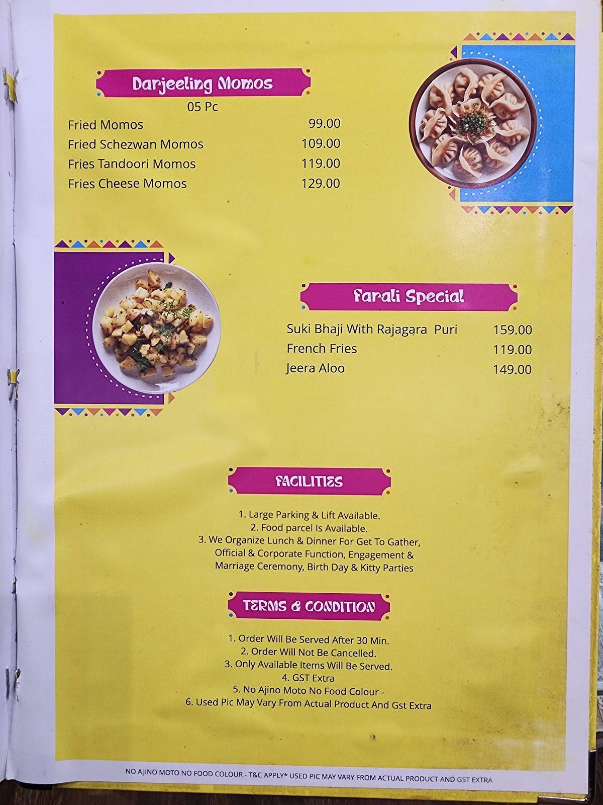 Utsav Restaurant & Banquet Hall menu