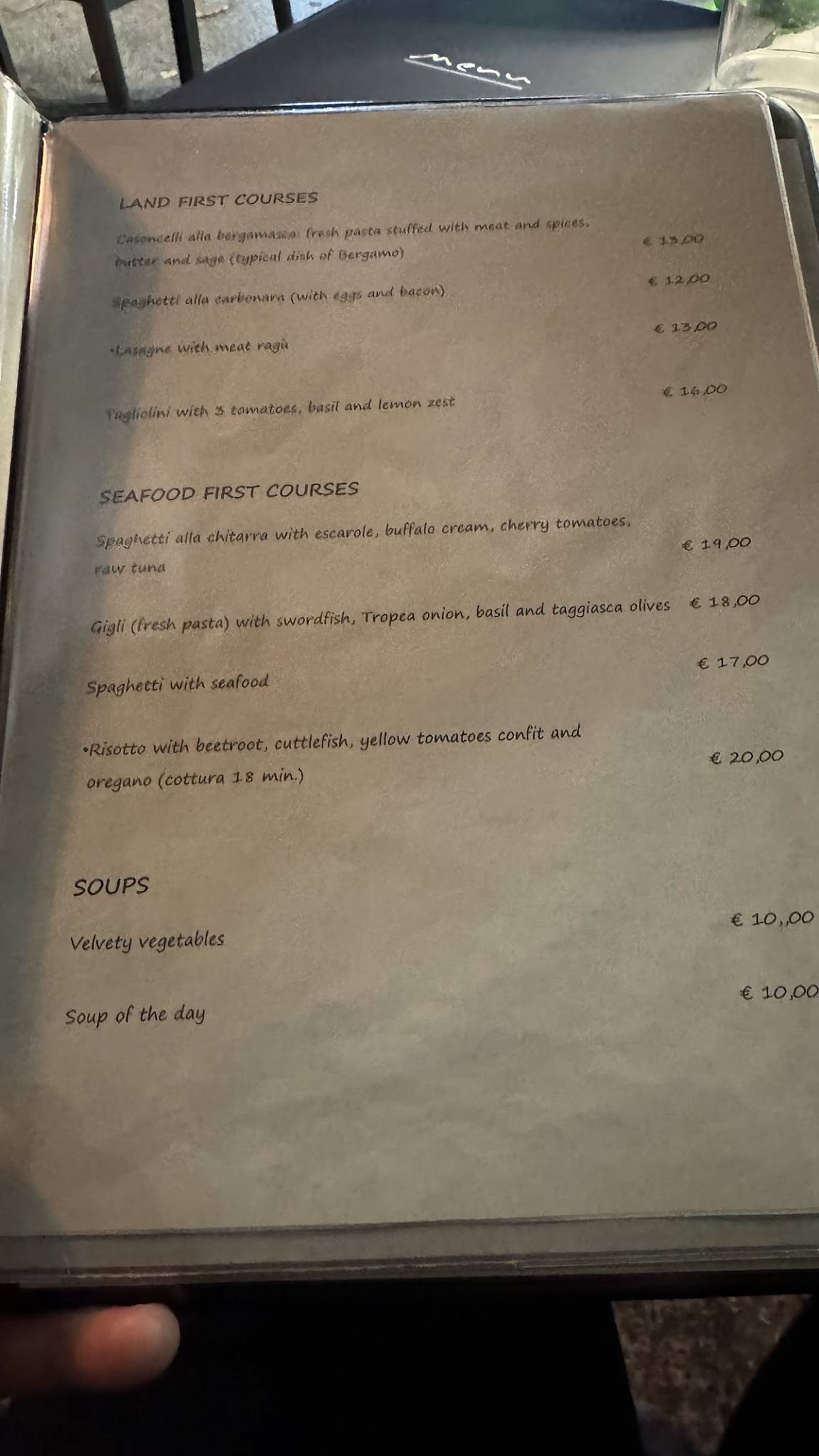 Menu di Vox 