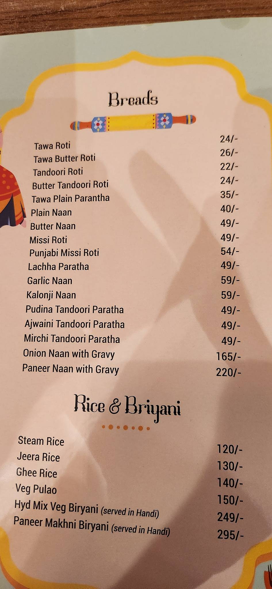 Veg Village Food menu