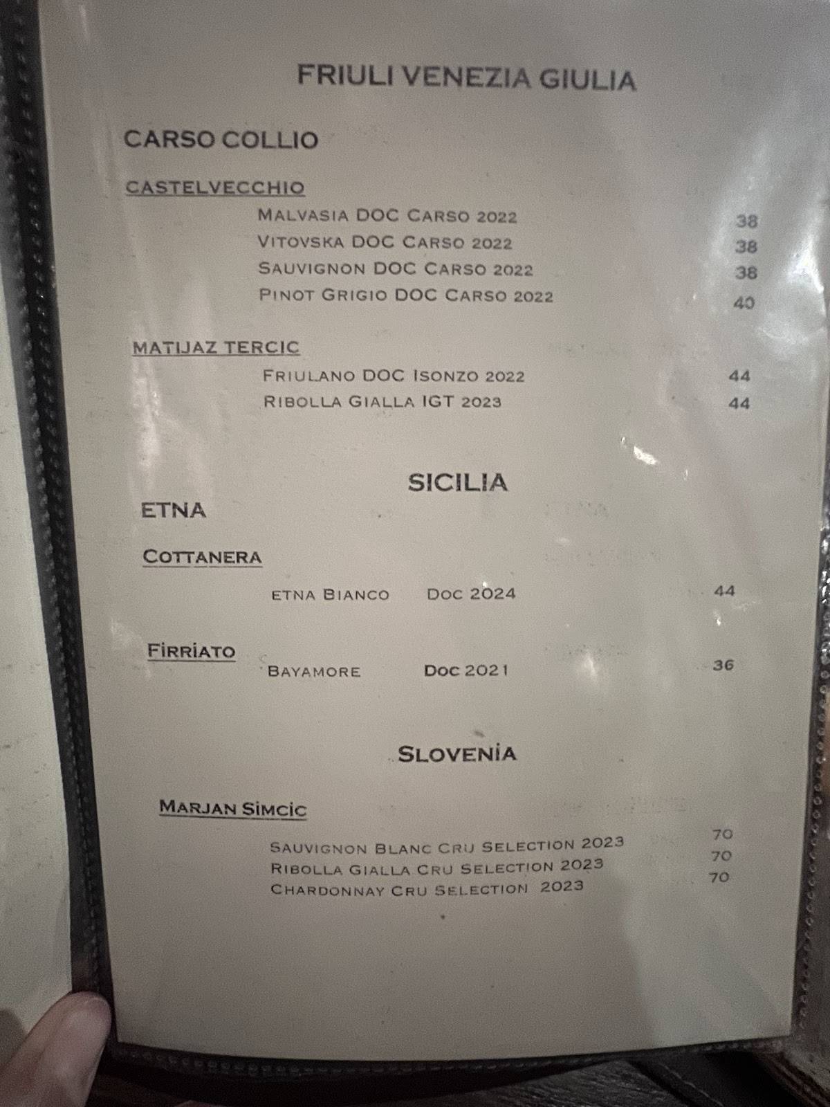 Menu di Al Grill 