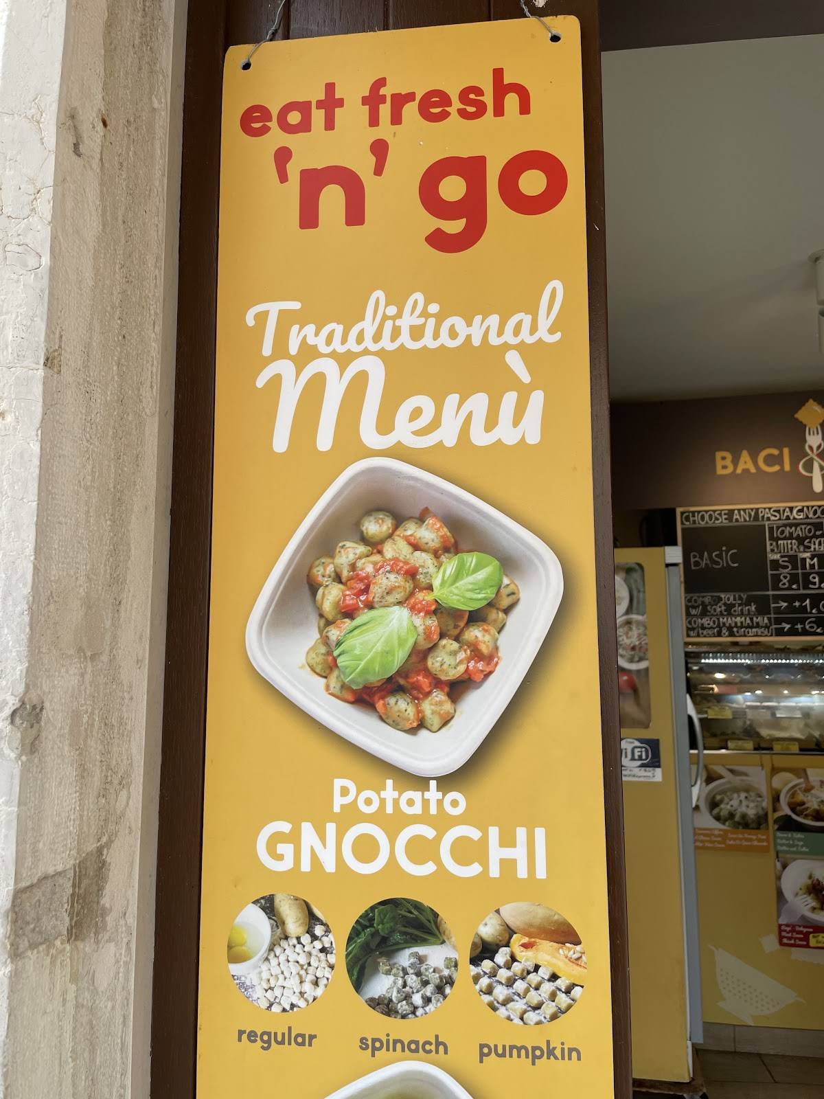 Menu di Baci & Pasta 