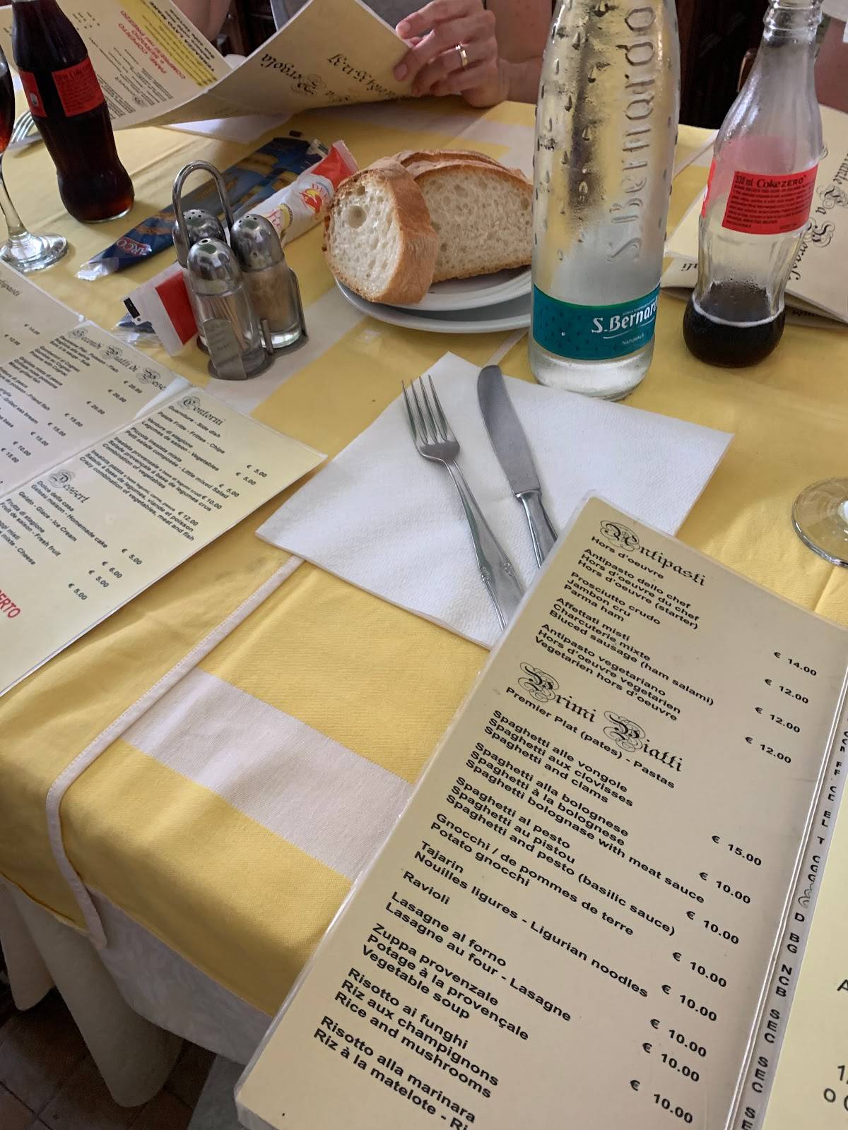 Menu di La Pergola di Palmero Luigi 