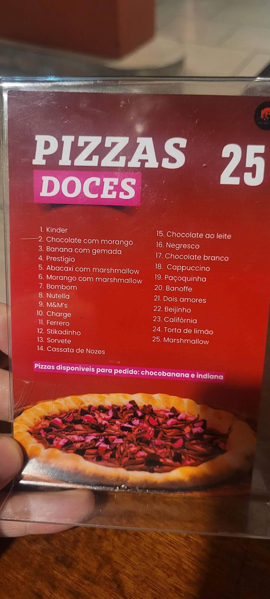 Vento Negro Pizzaria cardápio