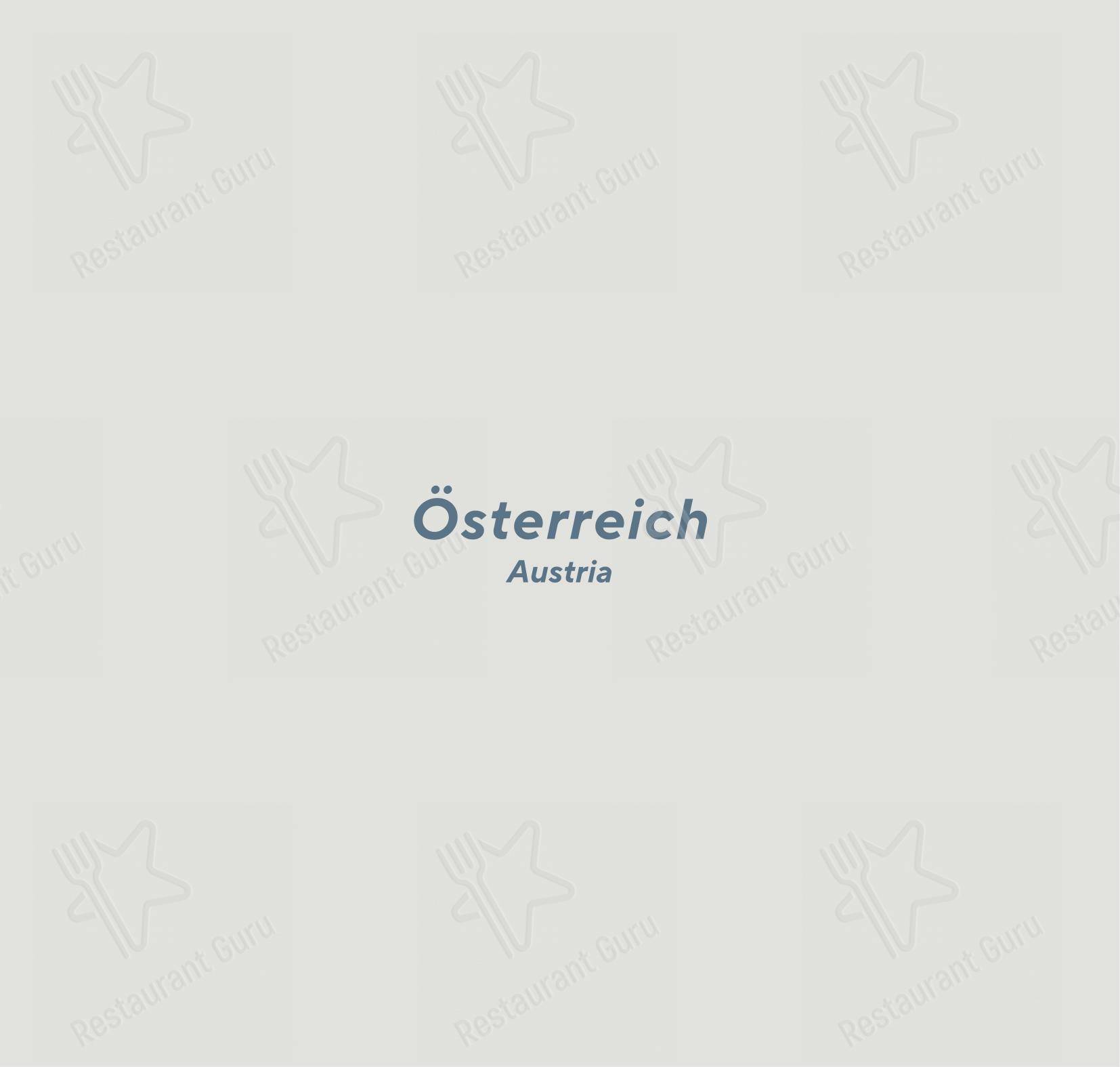 菜单 pour Vestibül Restaurant im Burgtheater restaurant
